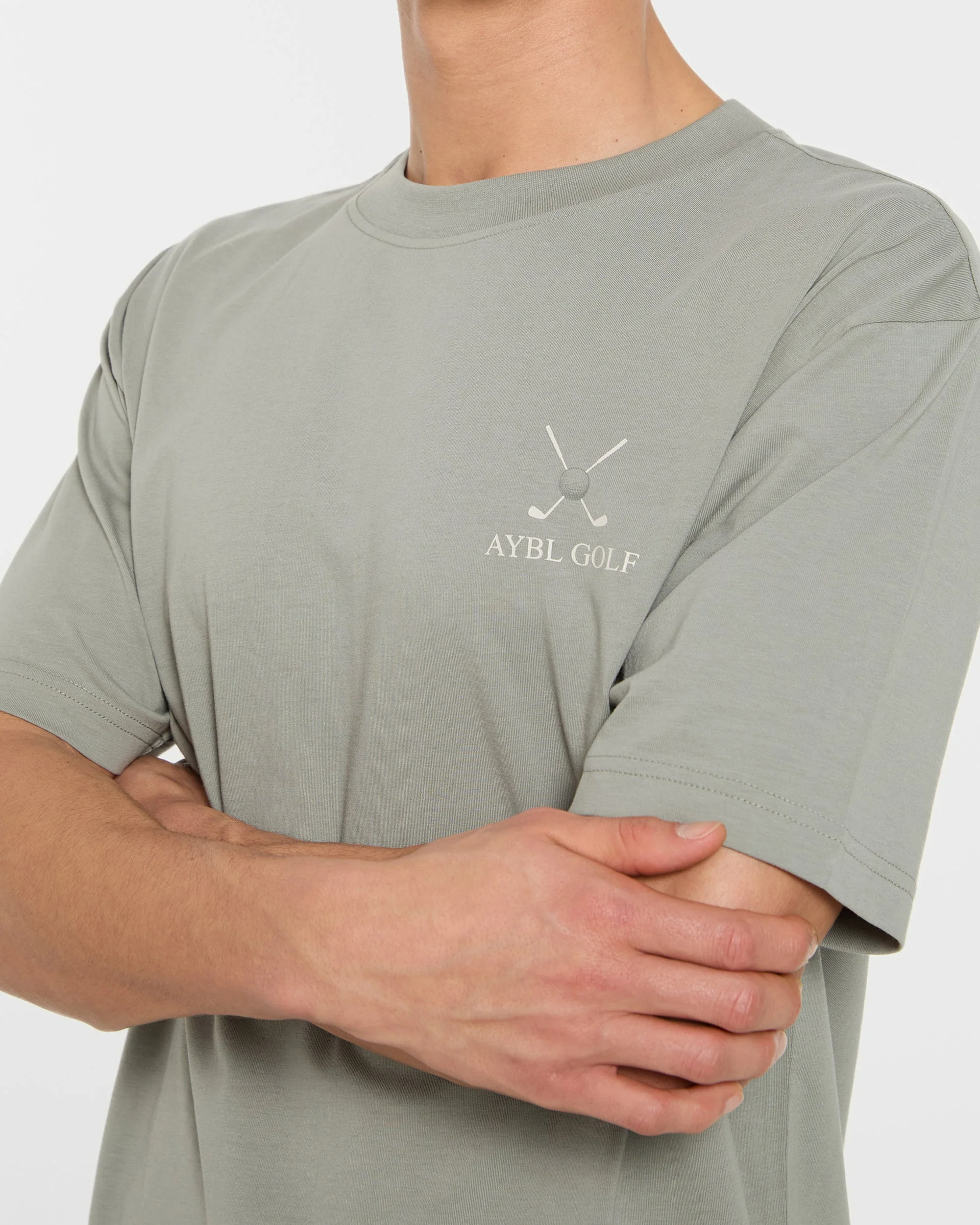 AYBL Golf T Shirt - Washed Olive - Image 8