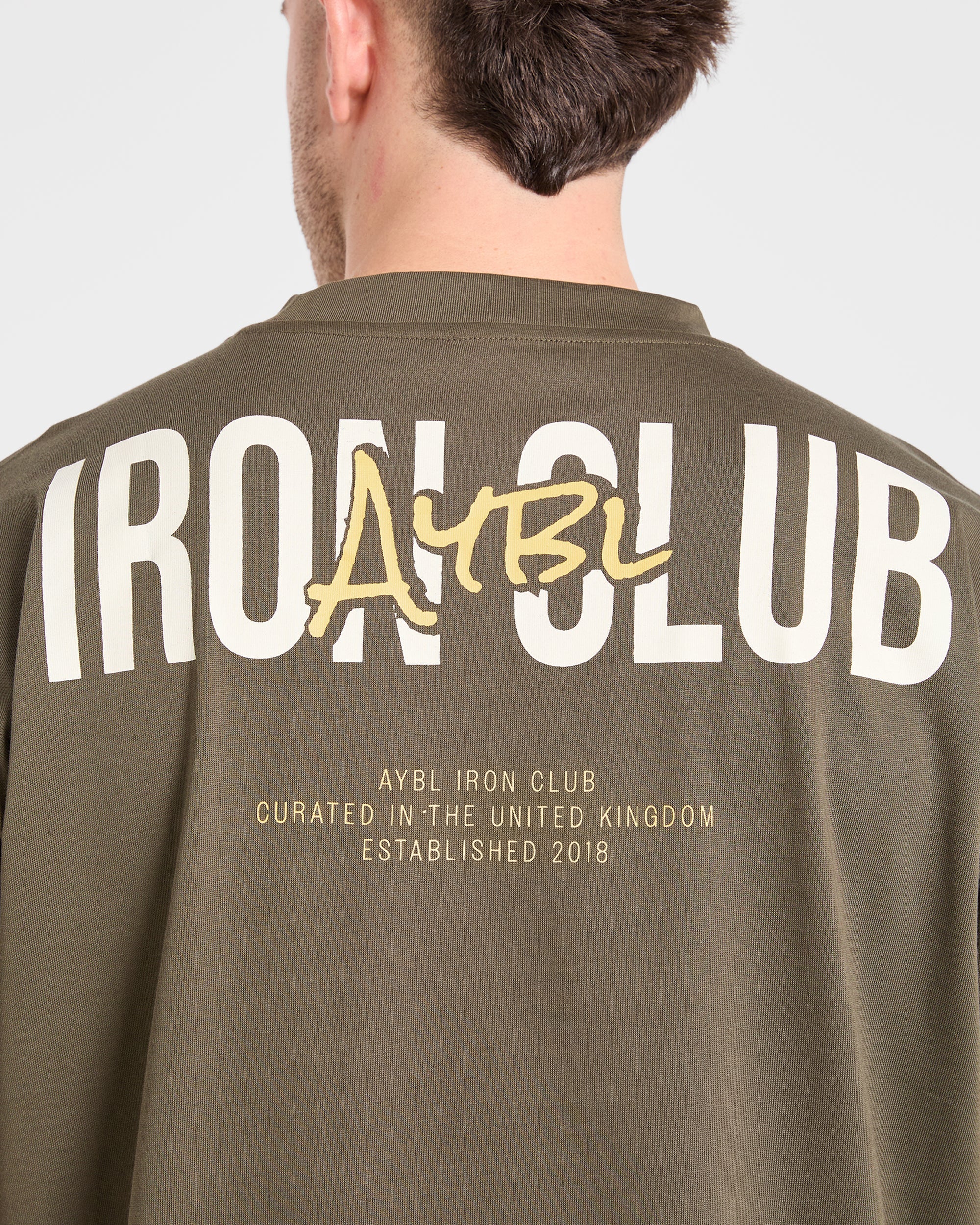 AYBL Iron Club Oversized T Shirt - Olive Green - Image 5