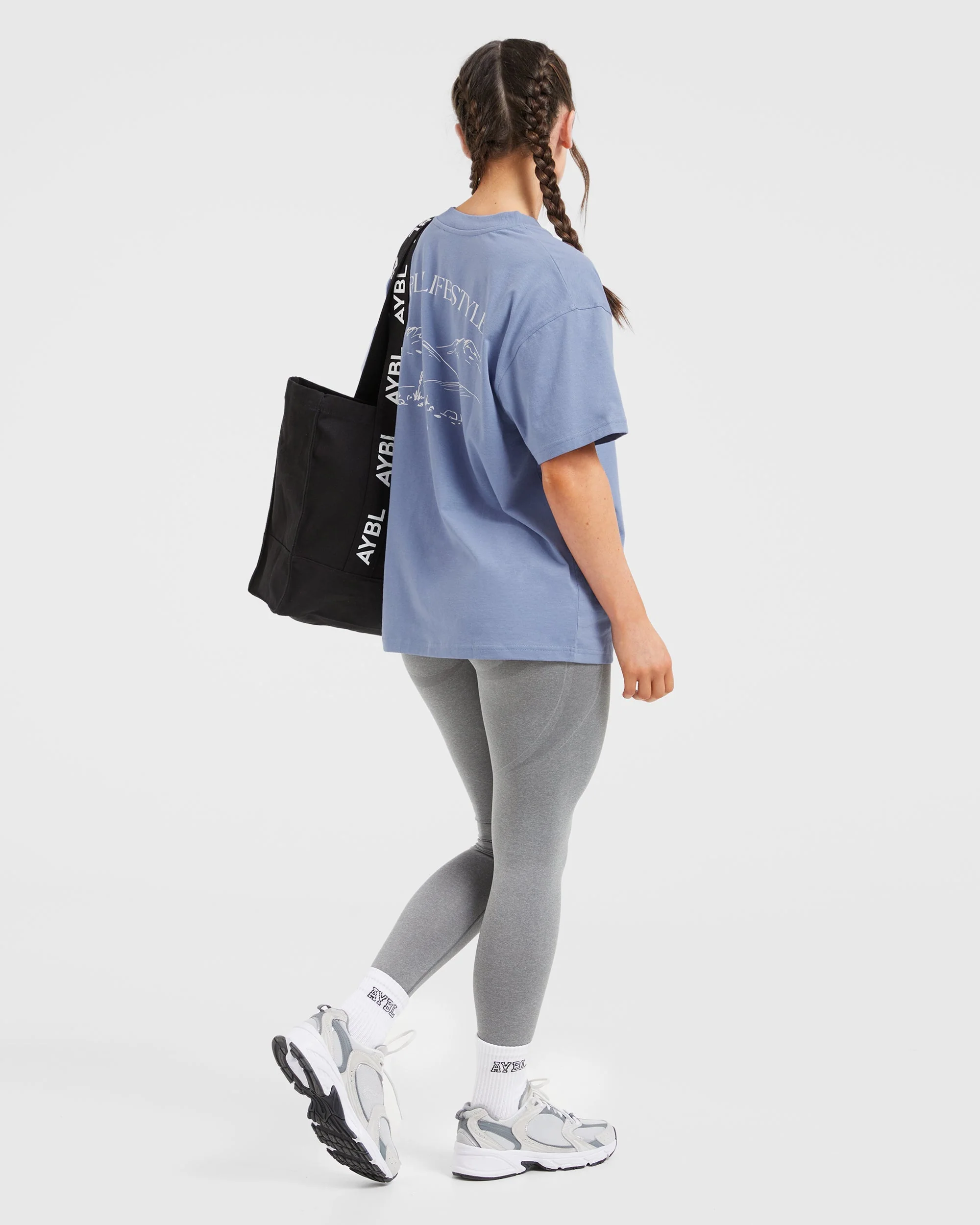 AYBL Lifestyle Oversized T Shirt - Cornflower Blue - Image 8