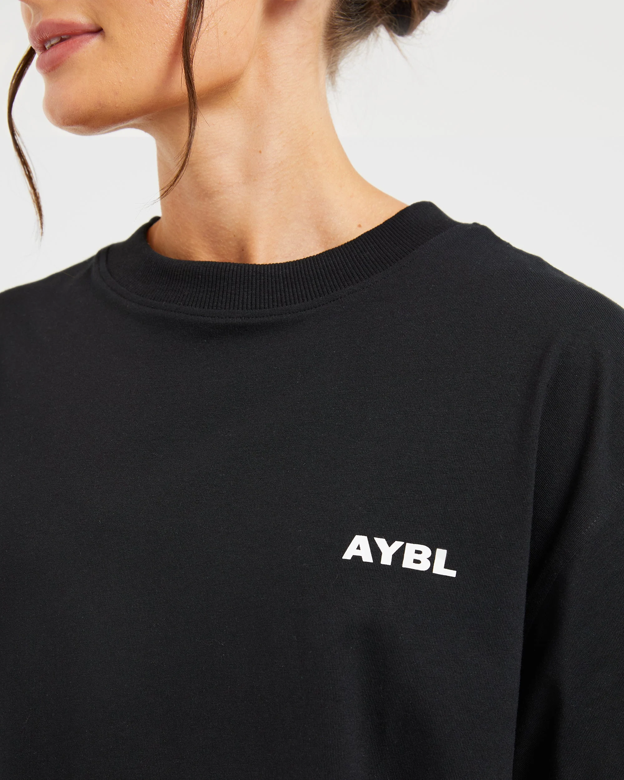 AYBL Lift Italic Oversized T Shirt - Black - Image 6