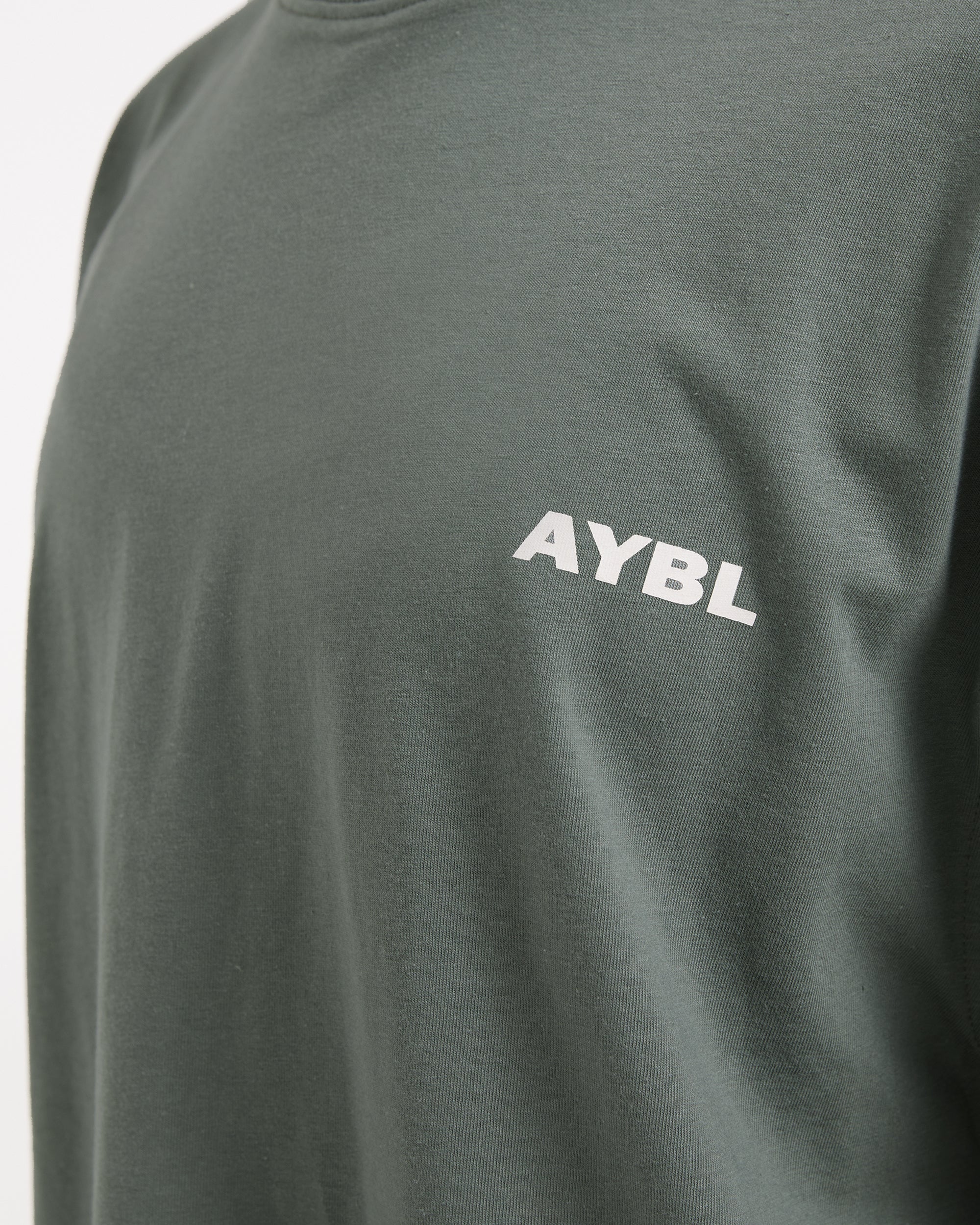 AYBL Lift Italic Oversized T Shirt - Green/Off White - Image 5