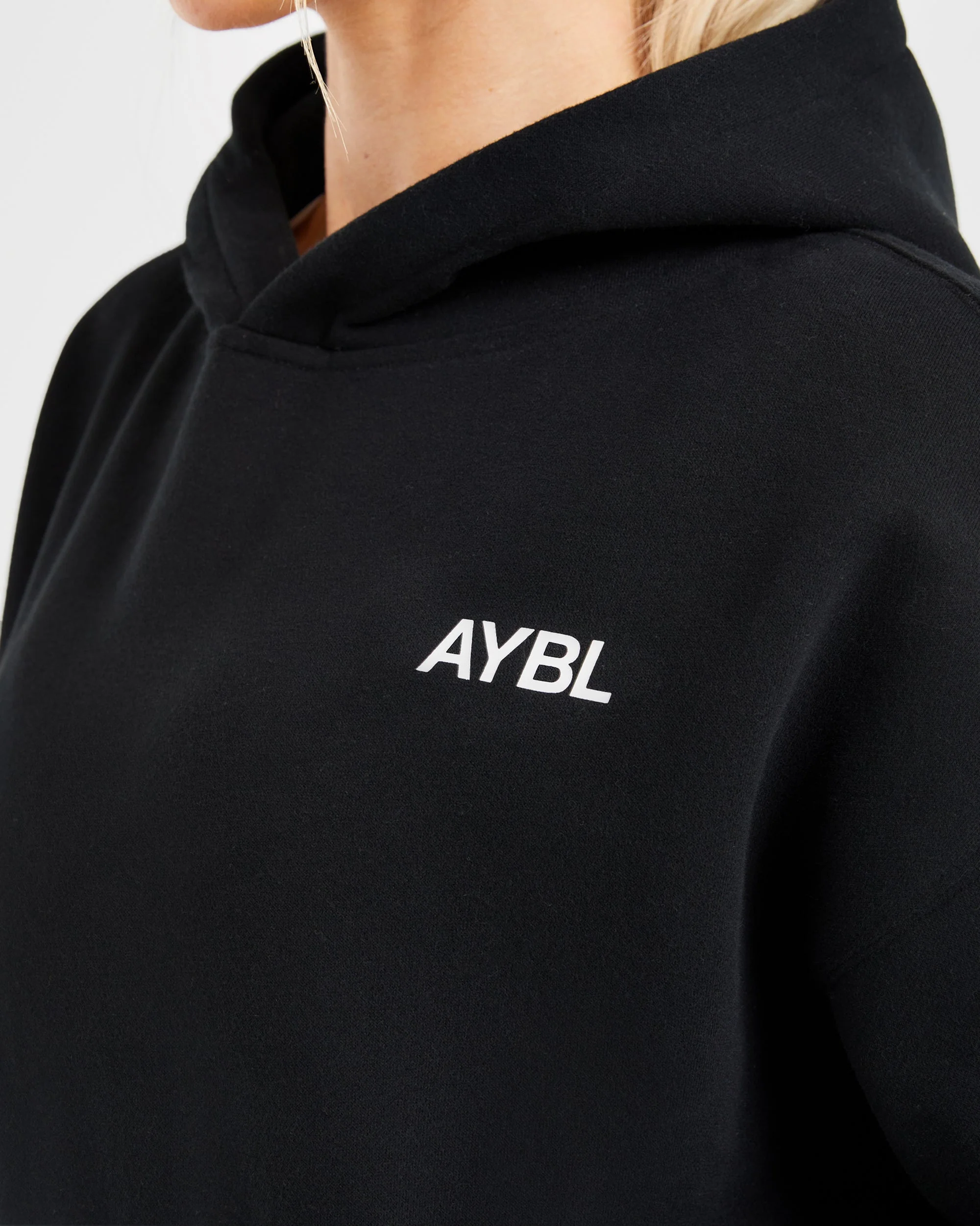 AYBL Sports Club Oversized Hoodie - Black/White - Image 5