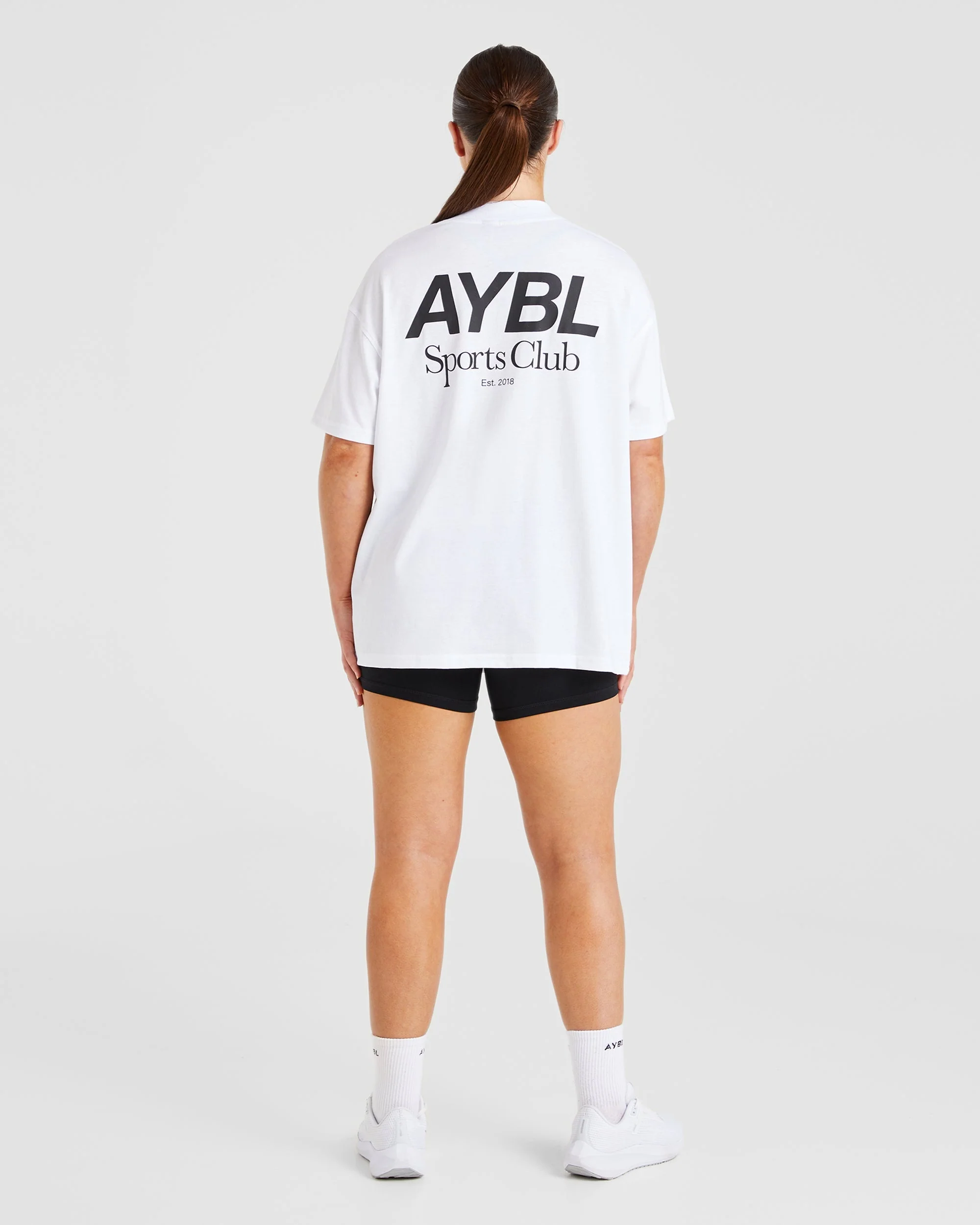 AYBL Sports Club Oversized T Shirt - White - Image 3