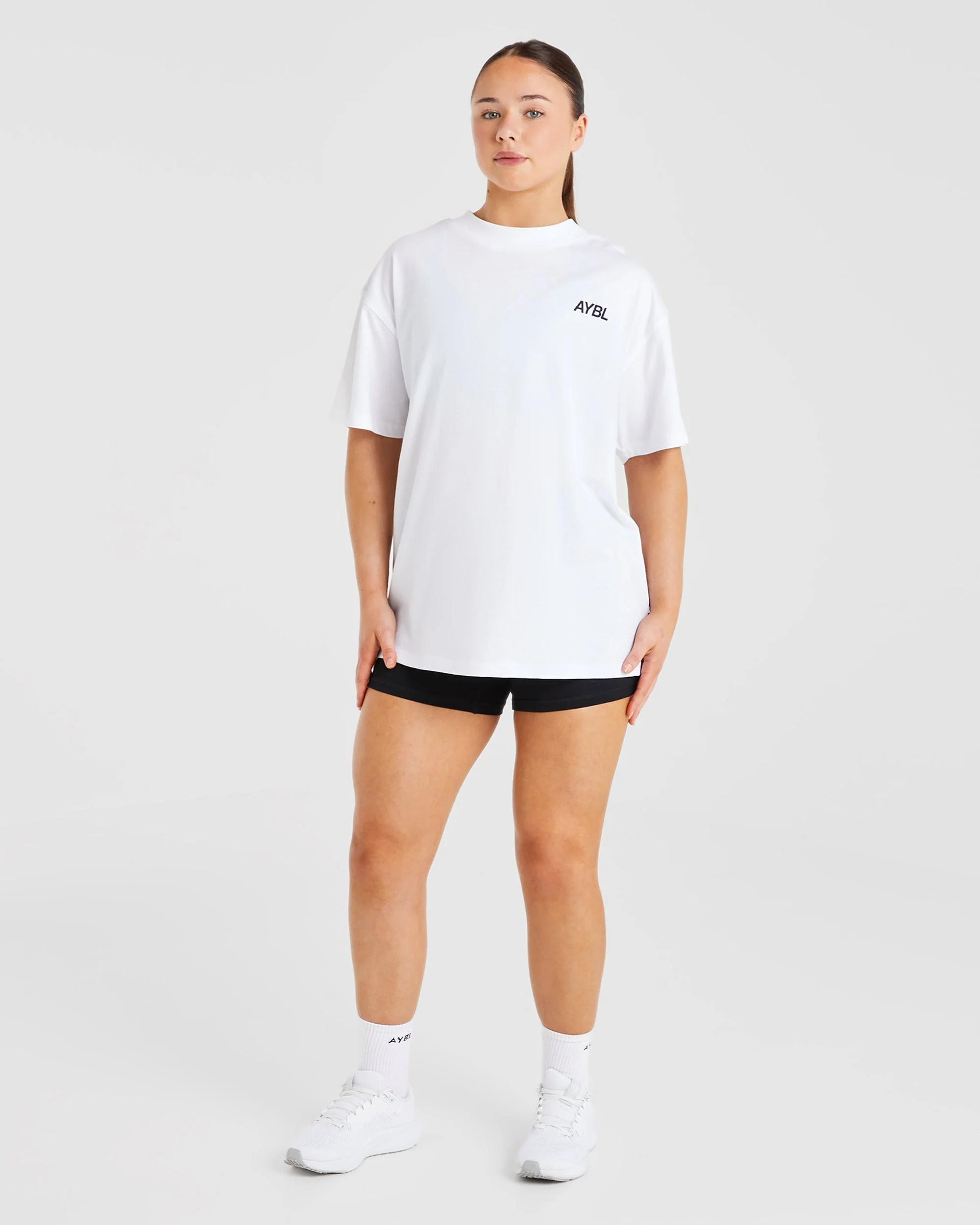 AYBL Sports Club Oversized T Shirt - White - Image 4