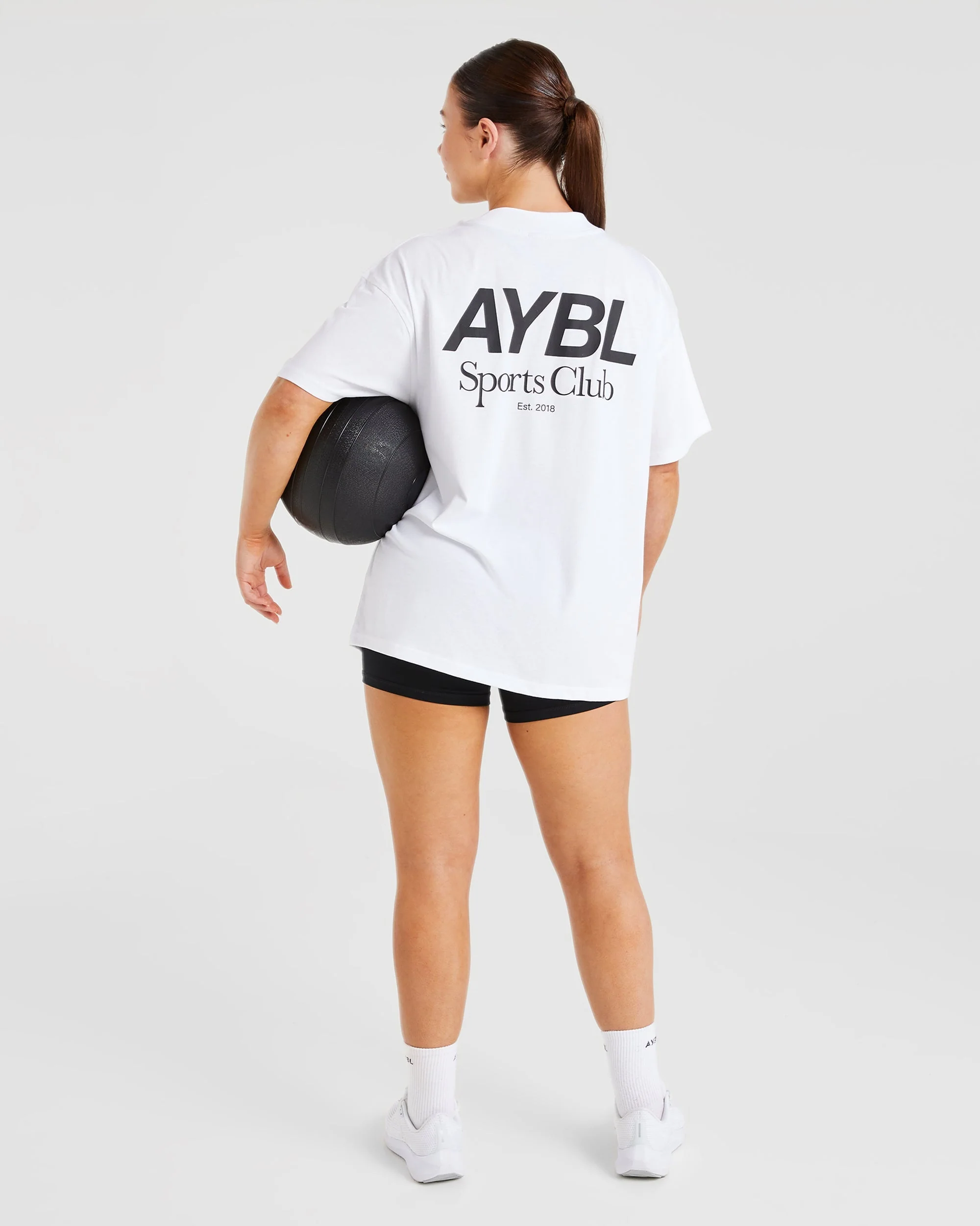 AYBL Sports Club Oversized T Shirt - White - Image 7