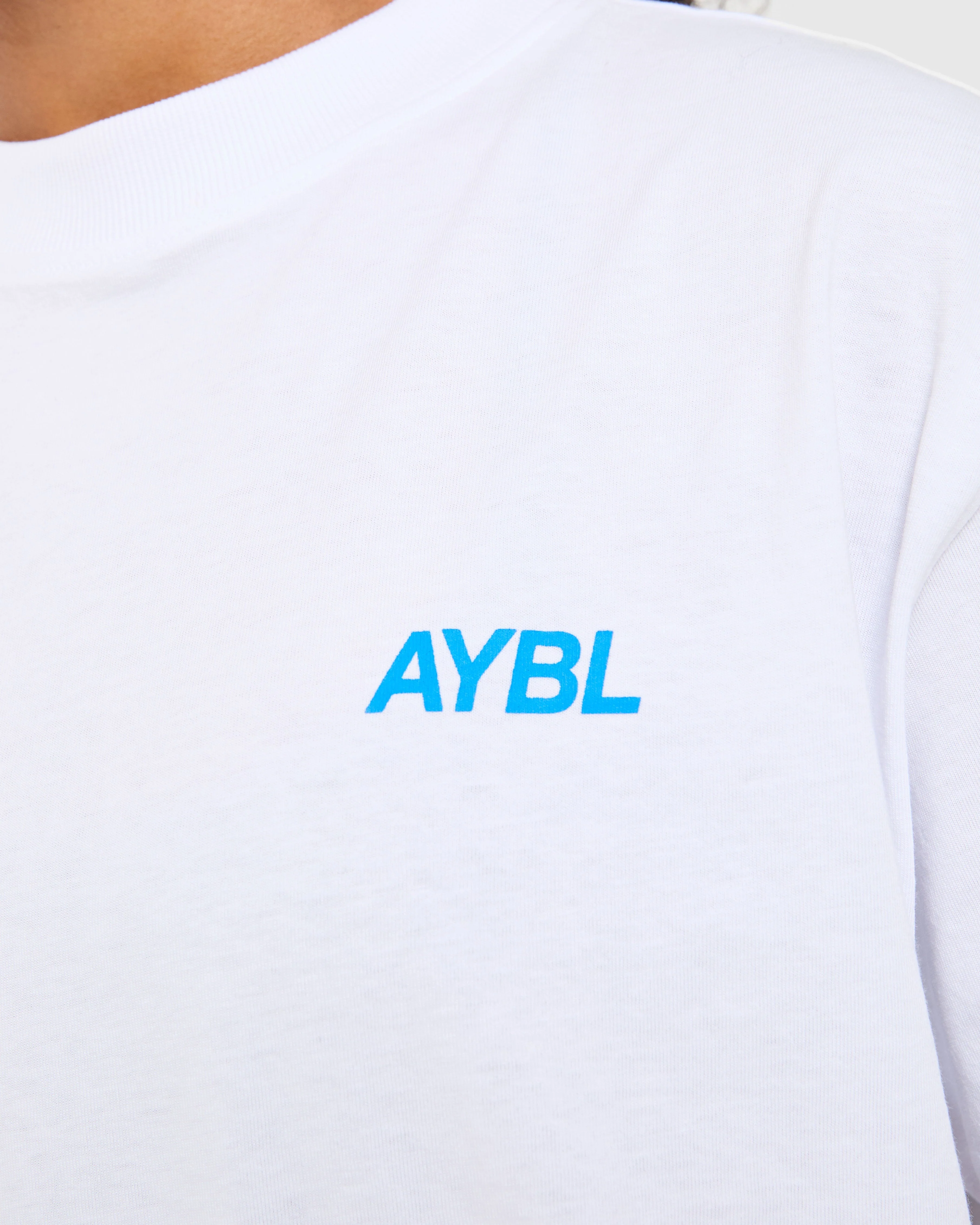 AYBL Sports Club Oversized T Shirt - White/Cobalt - Image 5