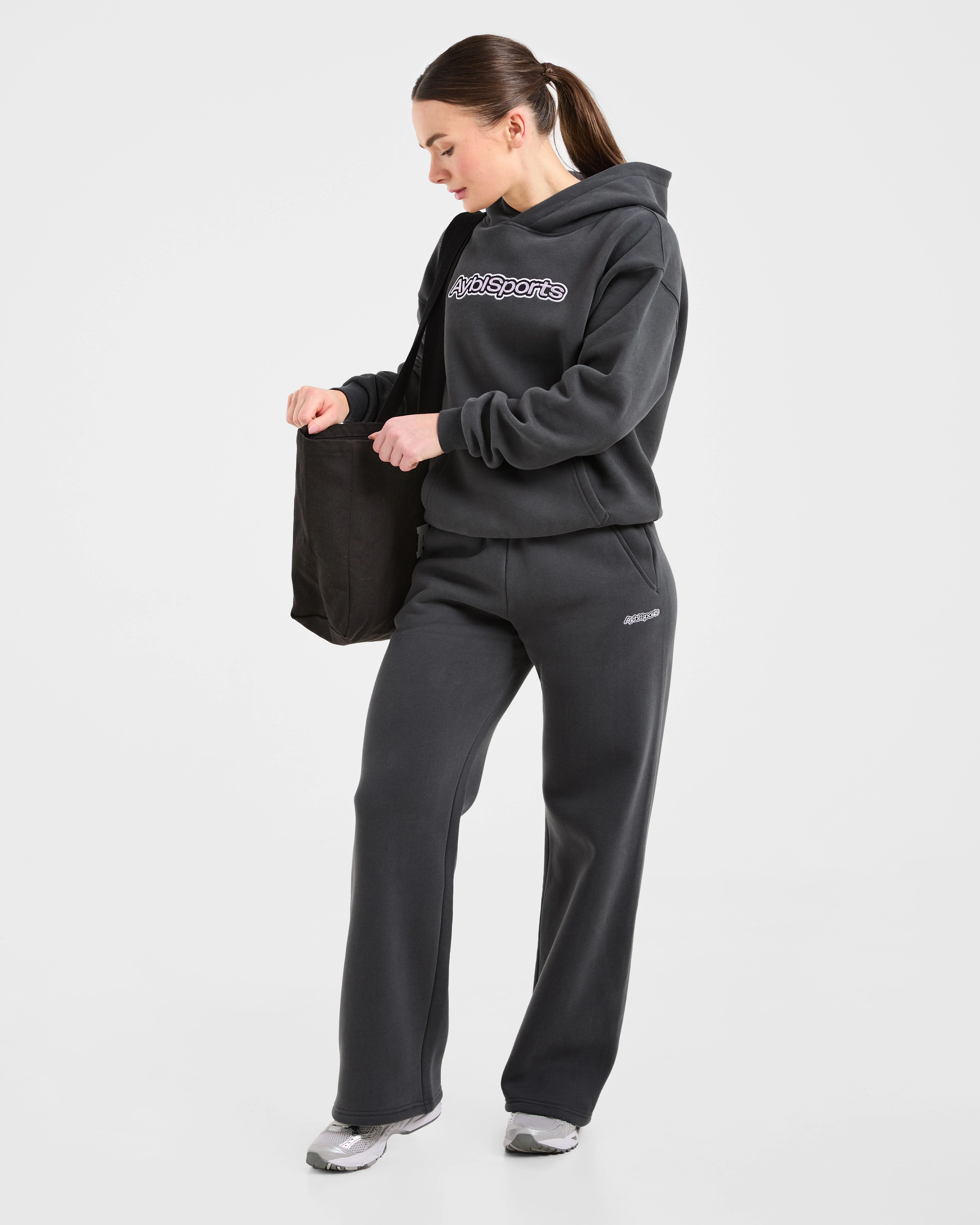 AYBL Sports Outline Oversized Hoodie - Charcoal - Image 7