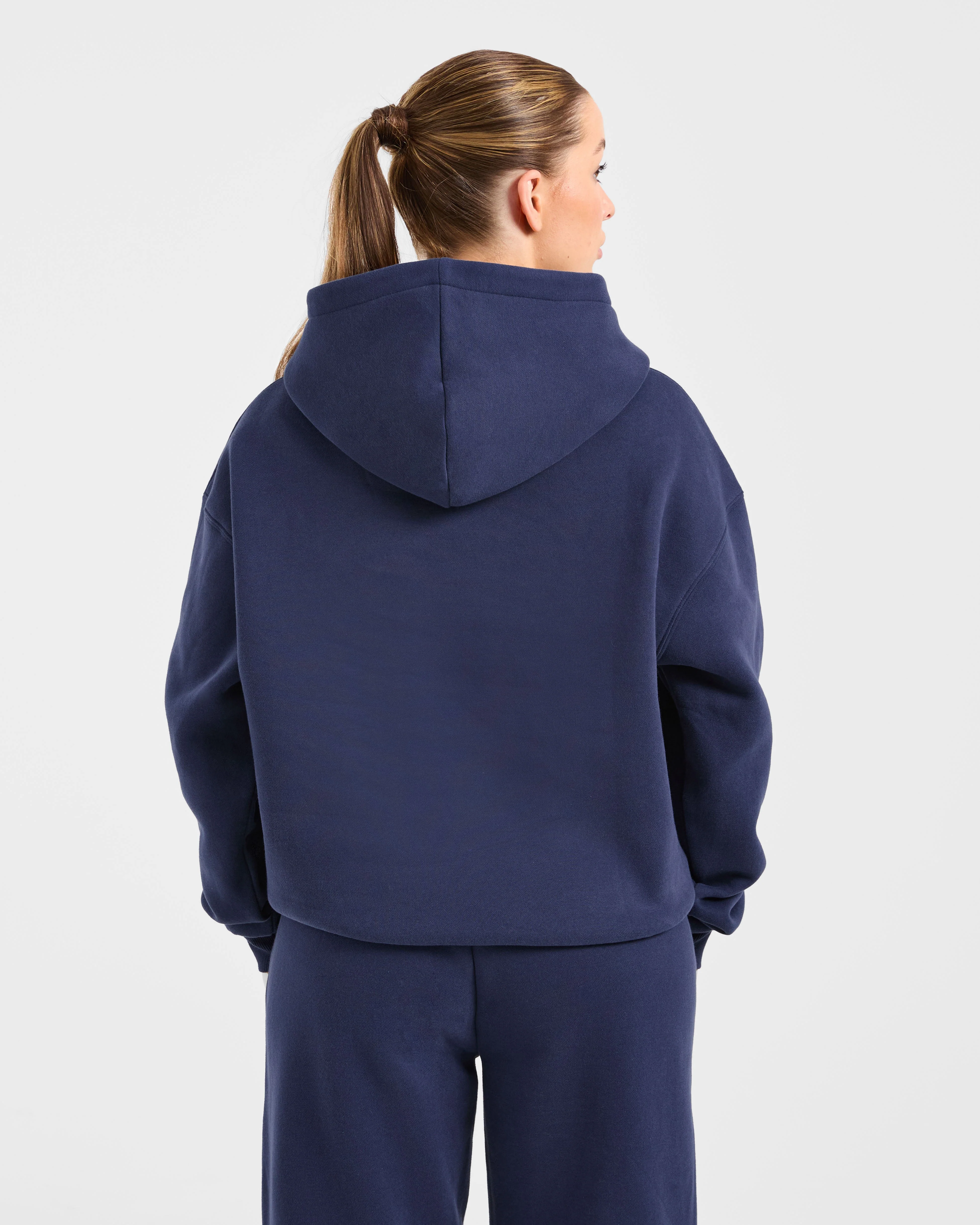 AYBL Sports Outline Oversized Hoodie - Navy - Image 2