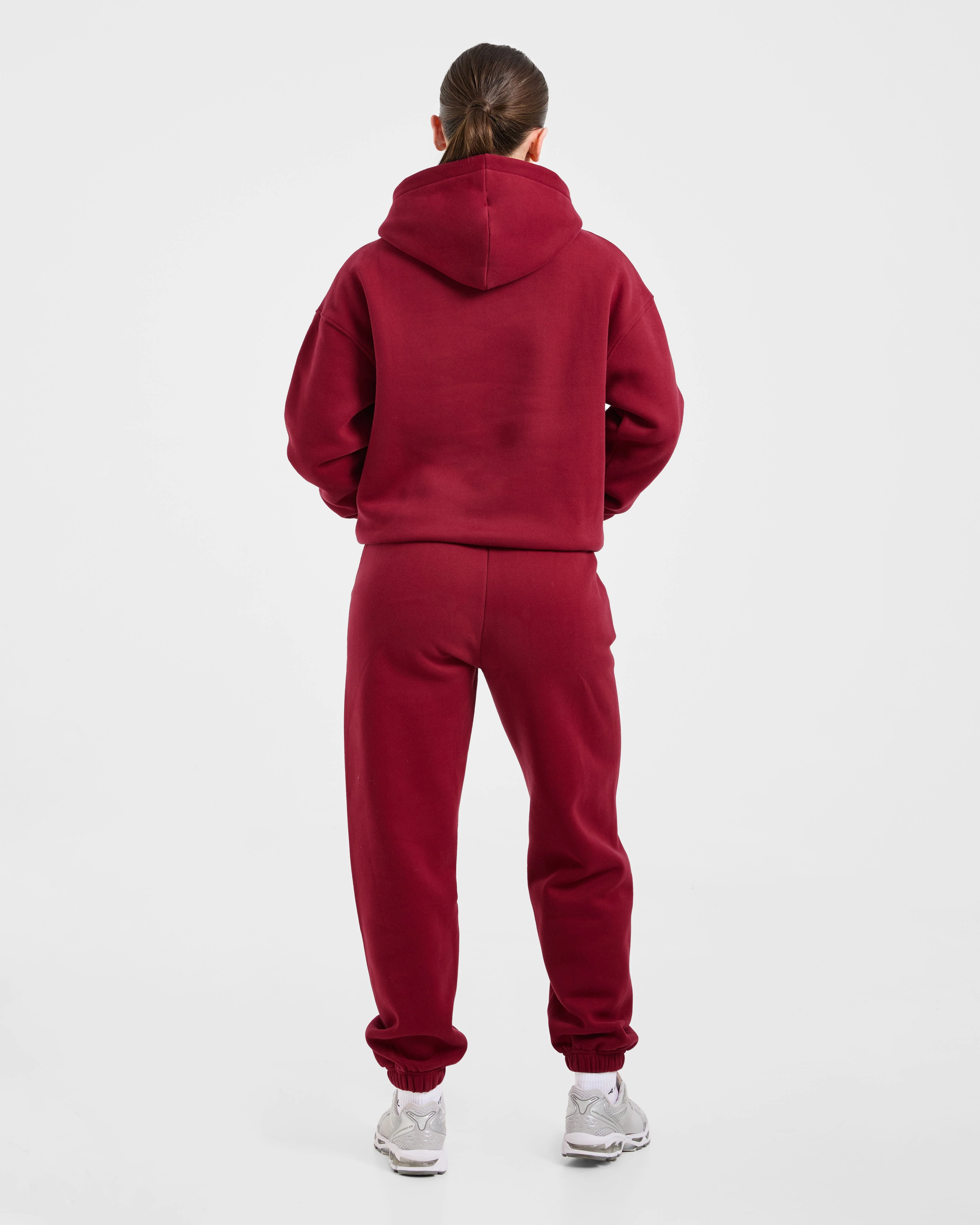 AYBL Sports Outline Oversized Joggers - Burgundy - Image 4