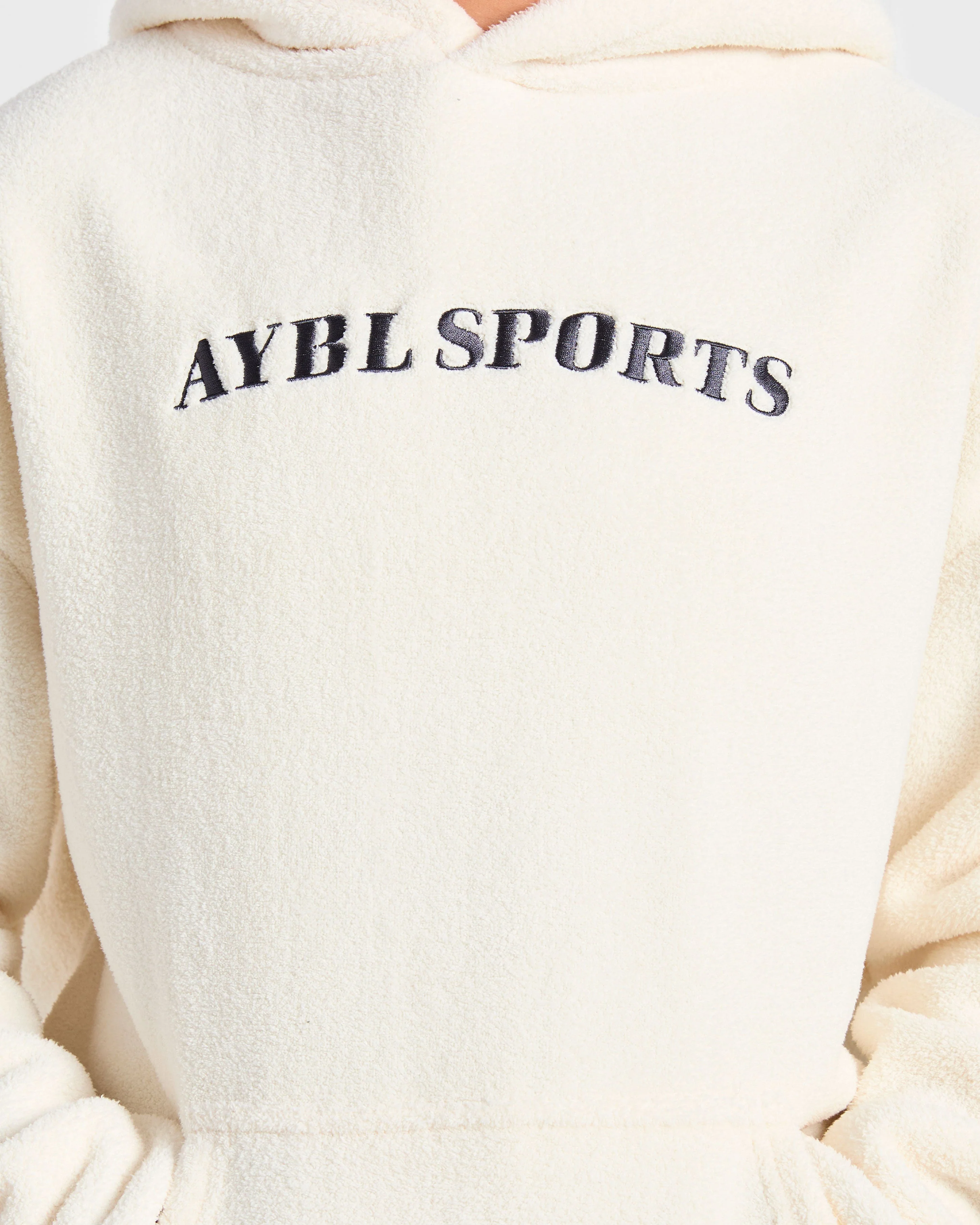 AYBL Sports Oversized Fleece Hoodie - Cream - Image 5