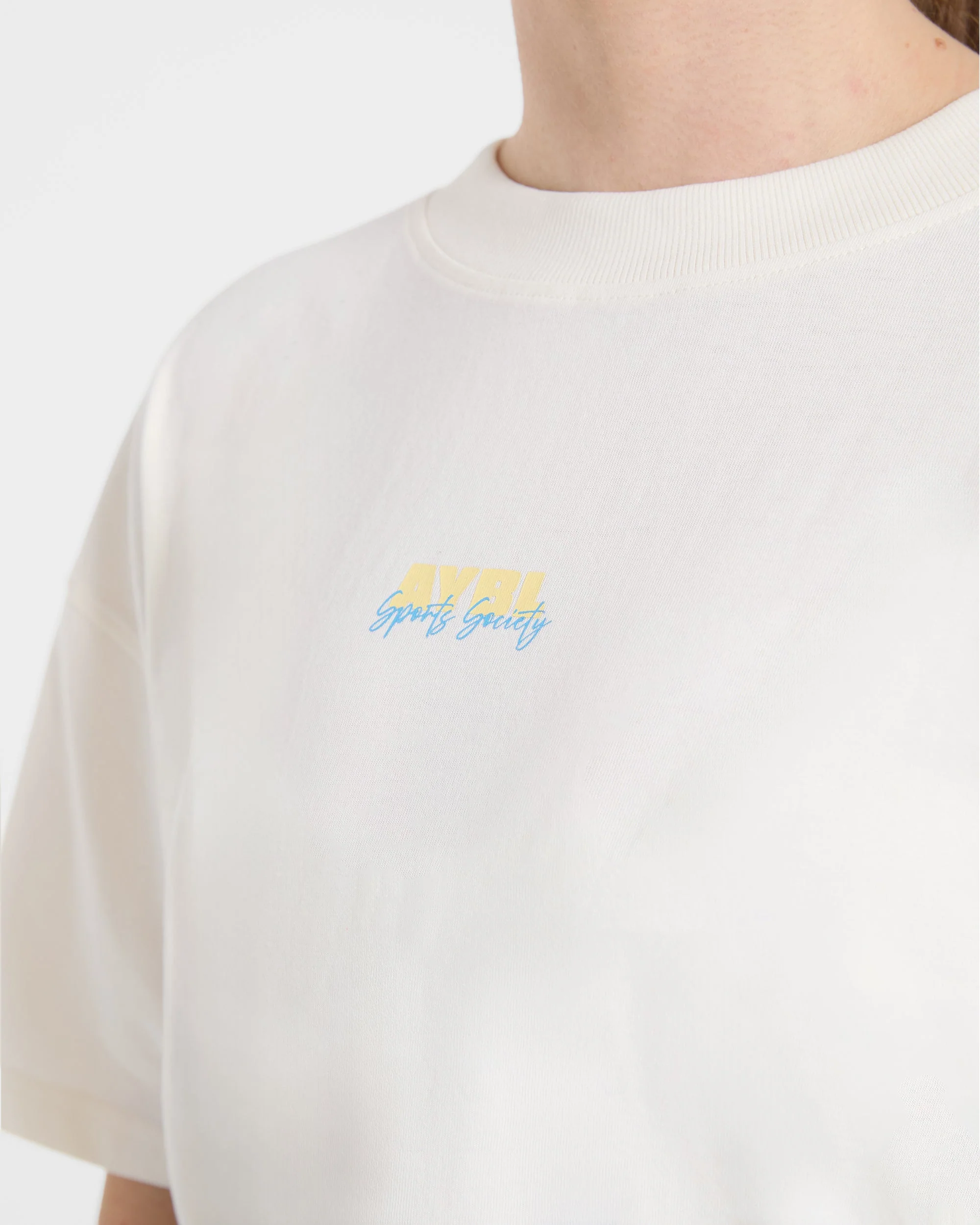 AYBL Sports Society Oversized T Shirt - Off White - Image 5