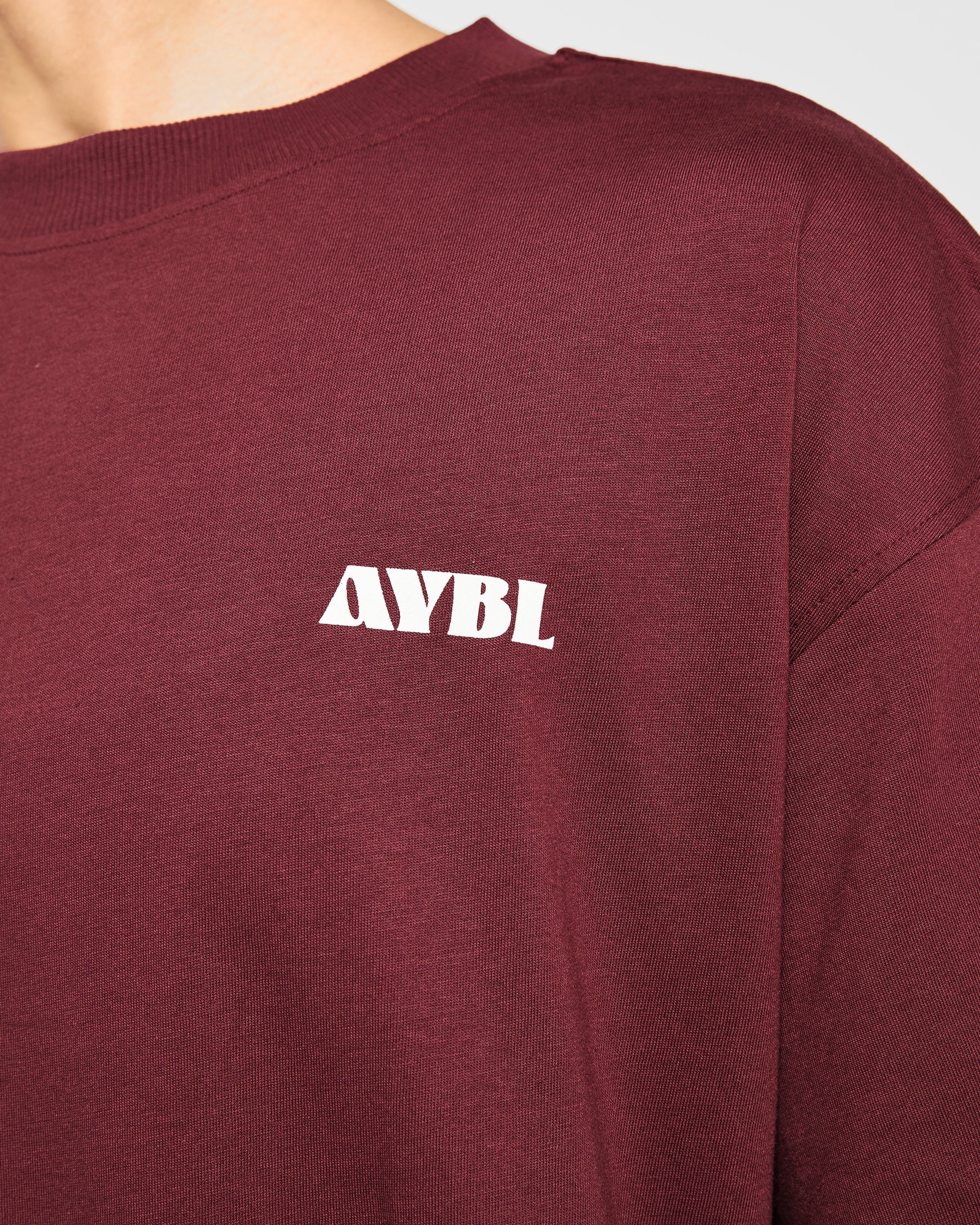 AYBL Sports Studio Oversized T Shirt - Burgundy - Image 5