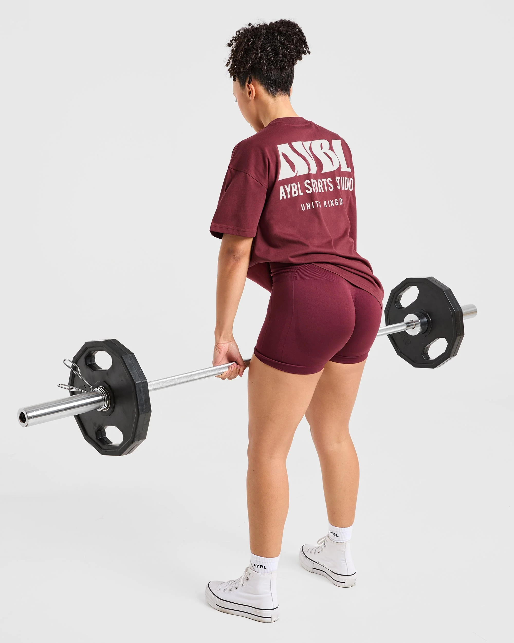 AYBL Sports Studio Oversized T Shirt - Burgundy - Image 8