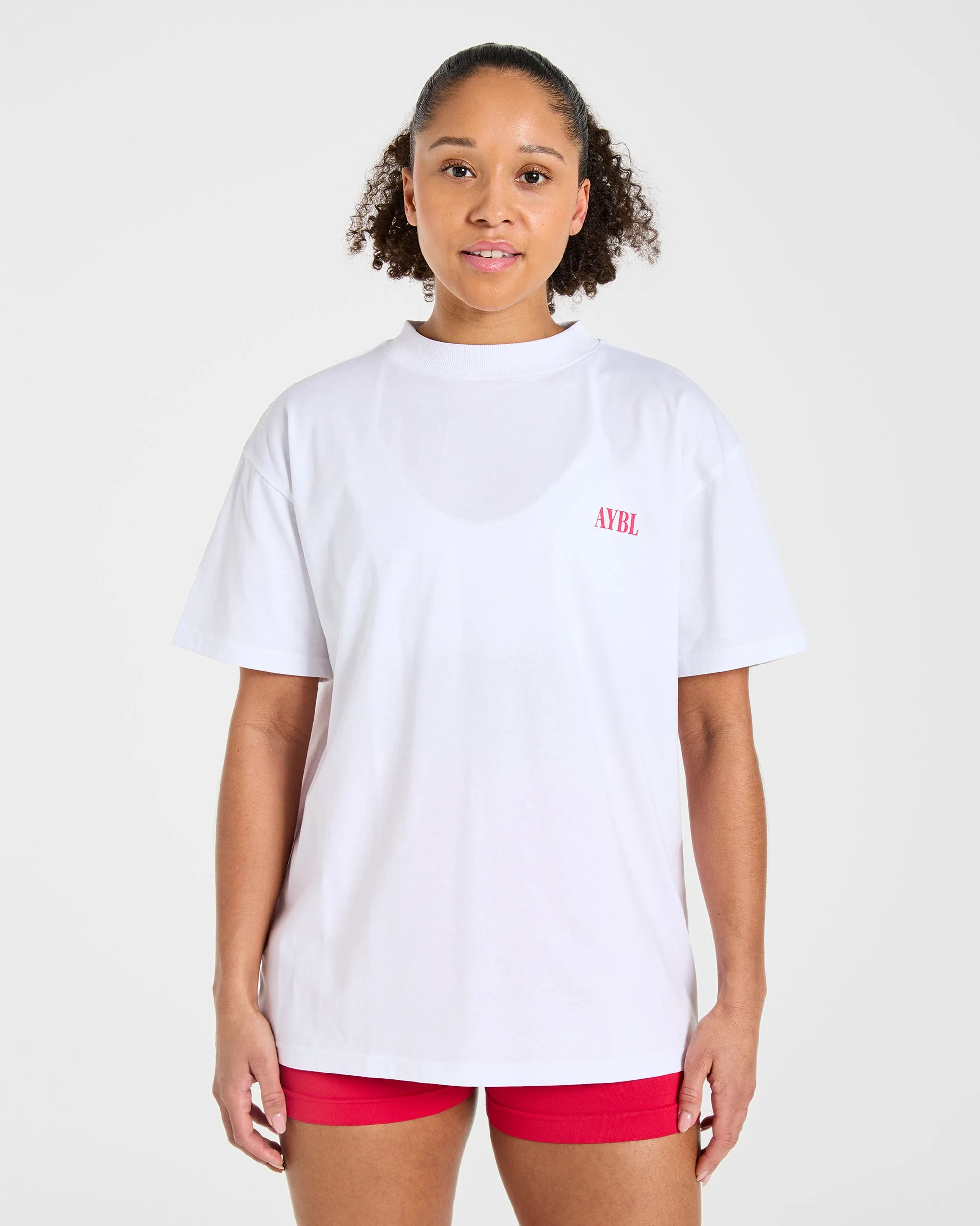 AYBL Strength Co Oversized T Shirt - White - Image 2