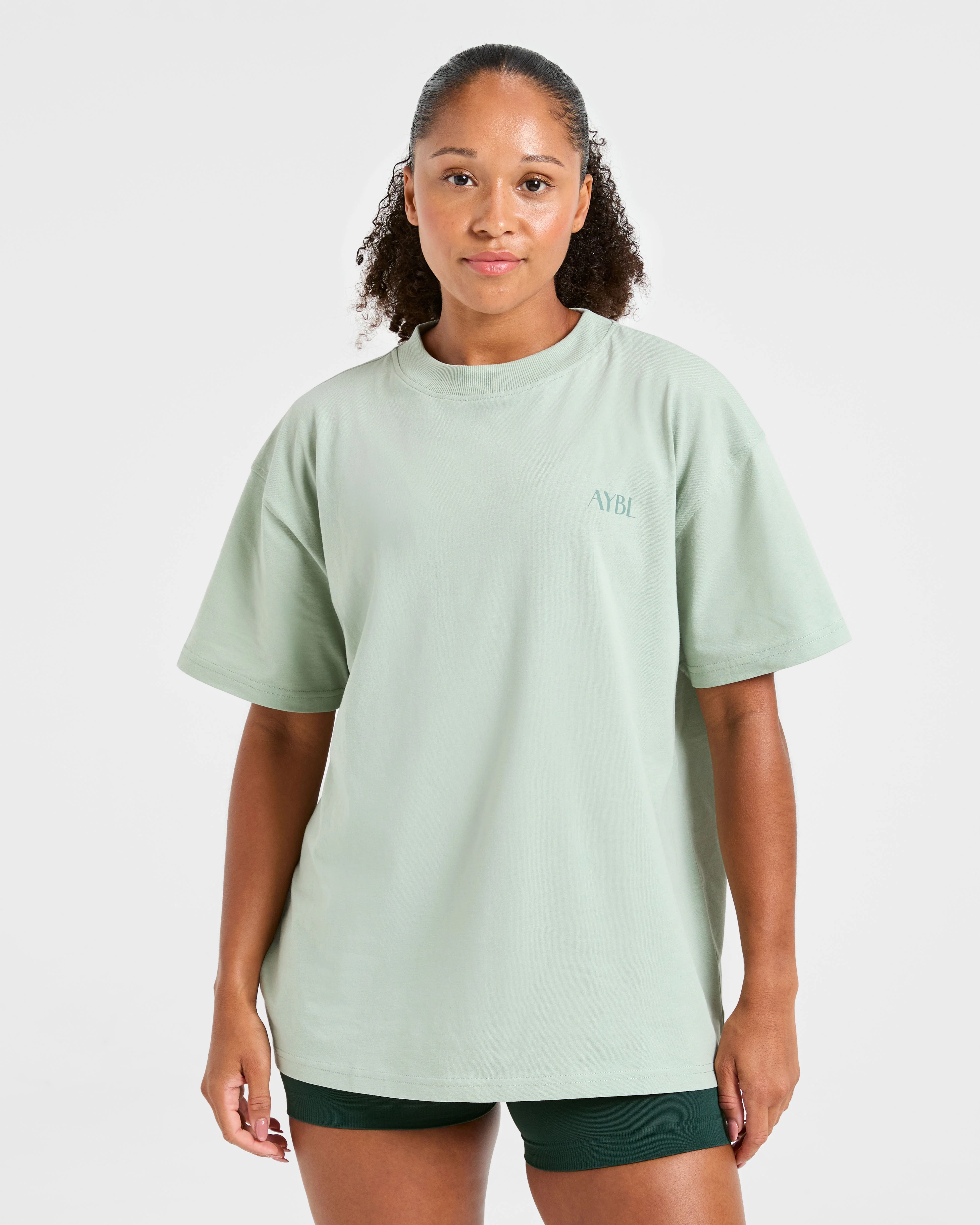 AYBL Wellness Oversized T Shirt - Green - Image 2