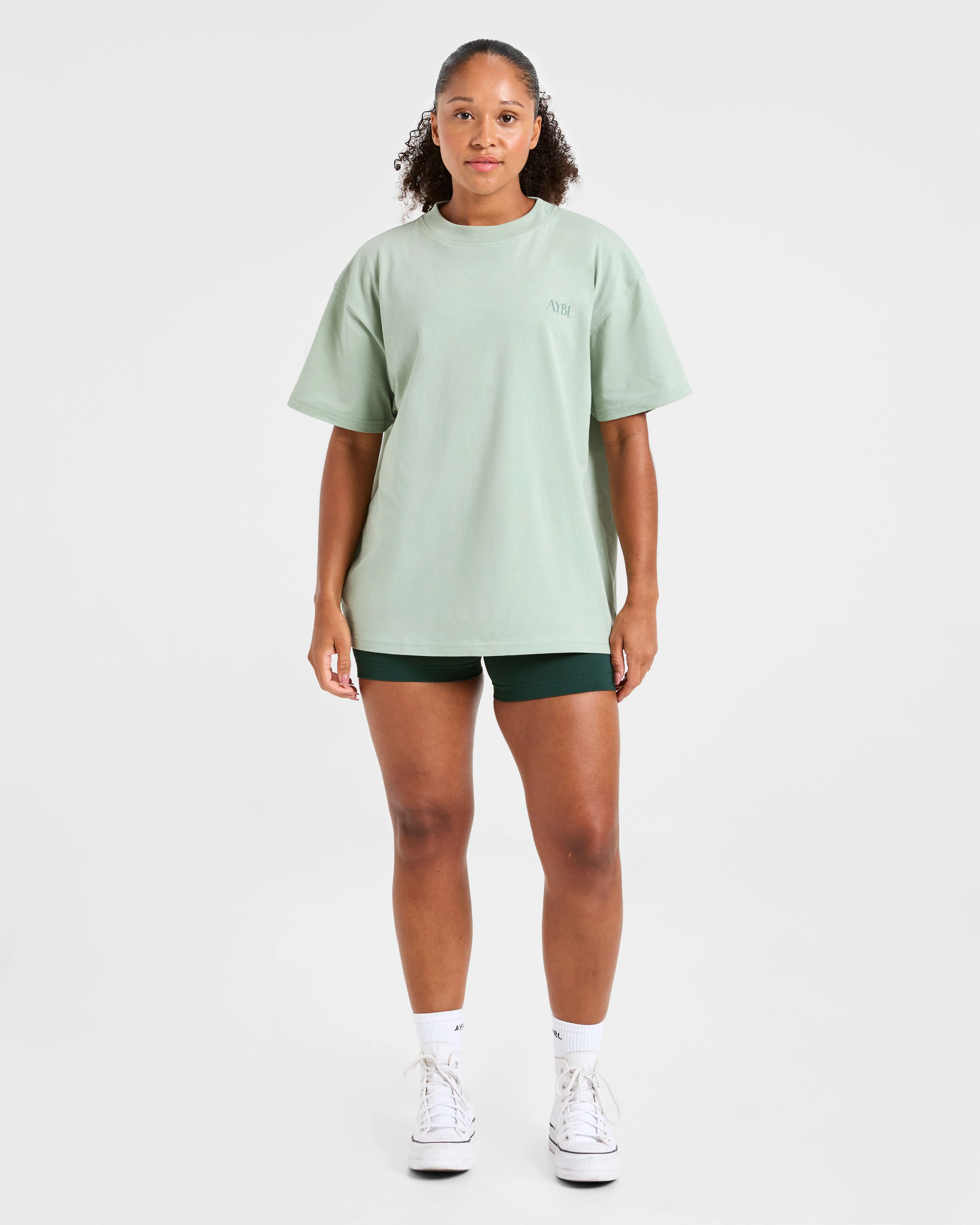 AYBL Wellness Oversized T Shirt - Green - Image 3