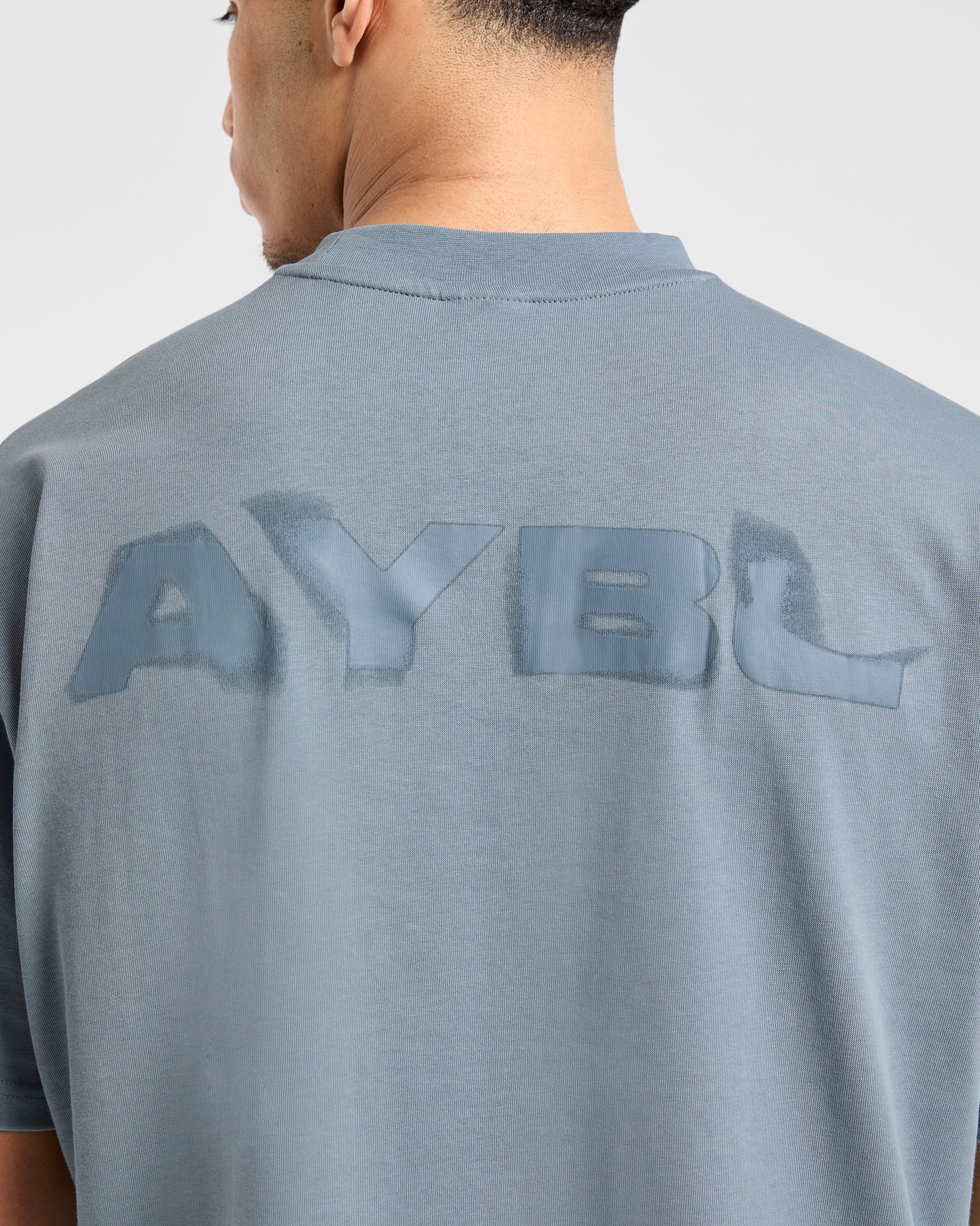 Blur Oversized T Shirt - Steel Blue - Image 5