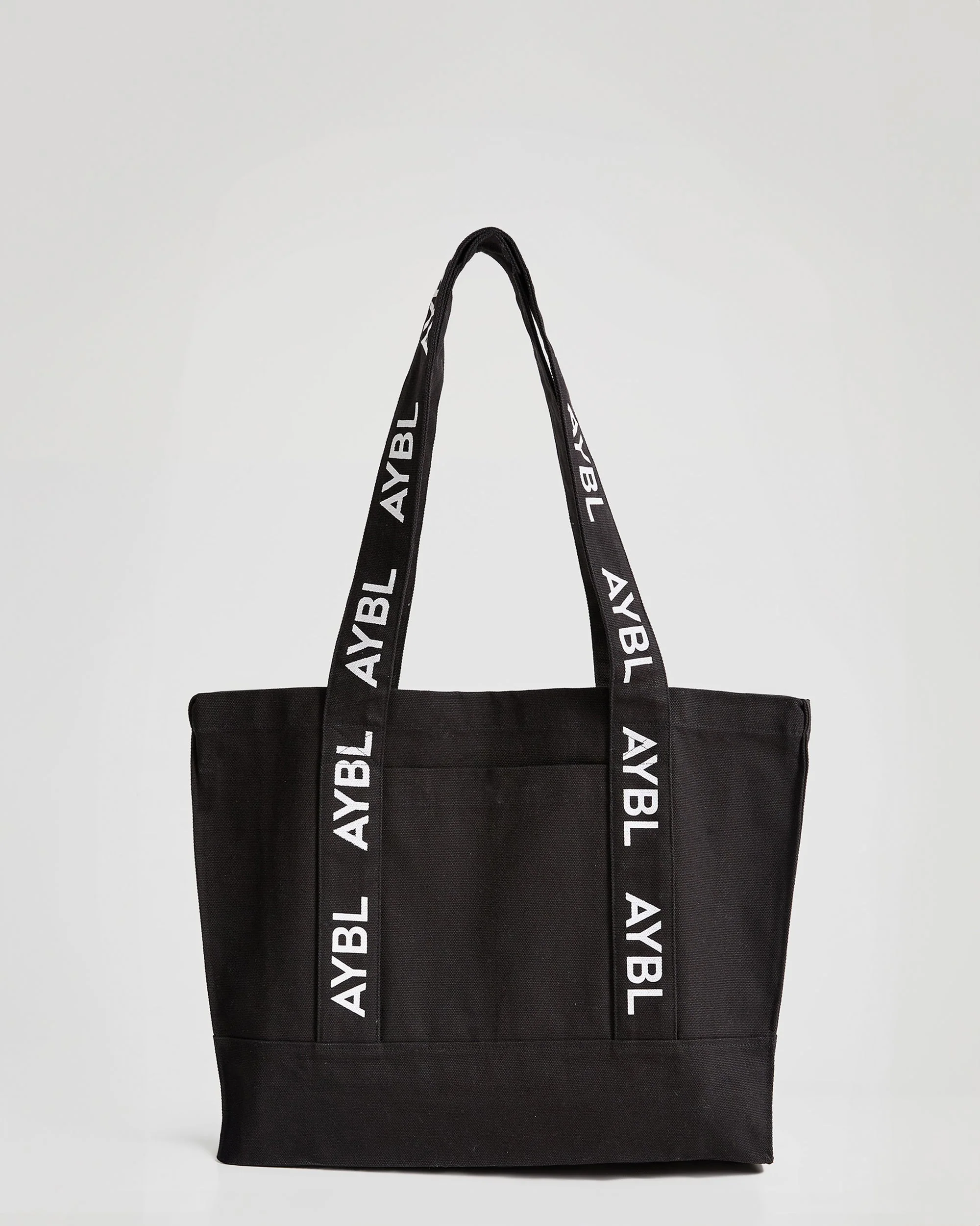 Branded Strap Tote Bag - Black - Image 6