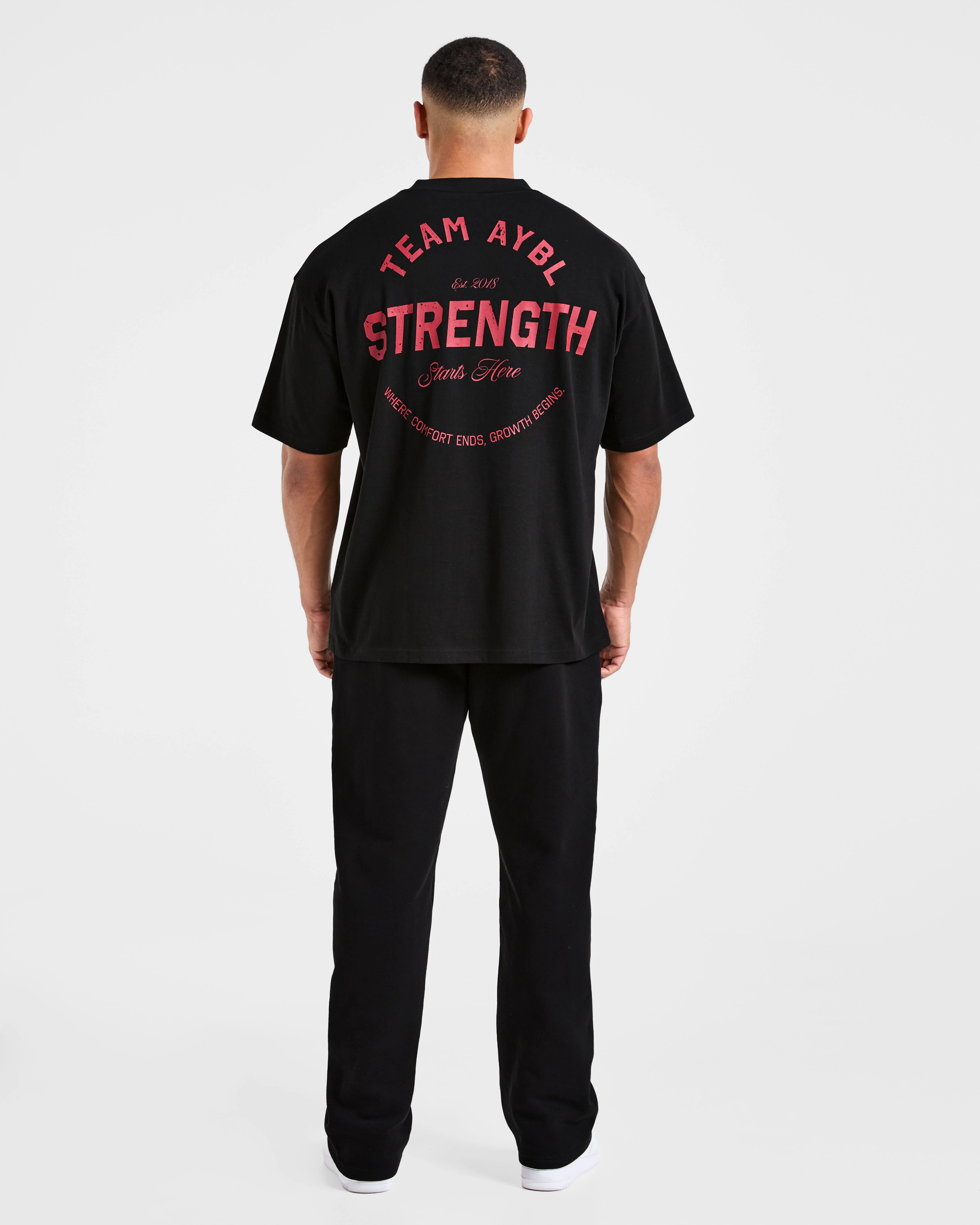 Cam Kissel x Strength Starts Here Oversized T Shirt - Black/Red - Image 4