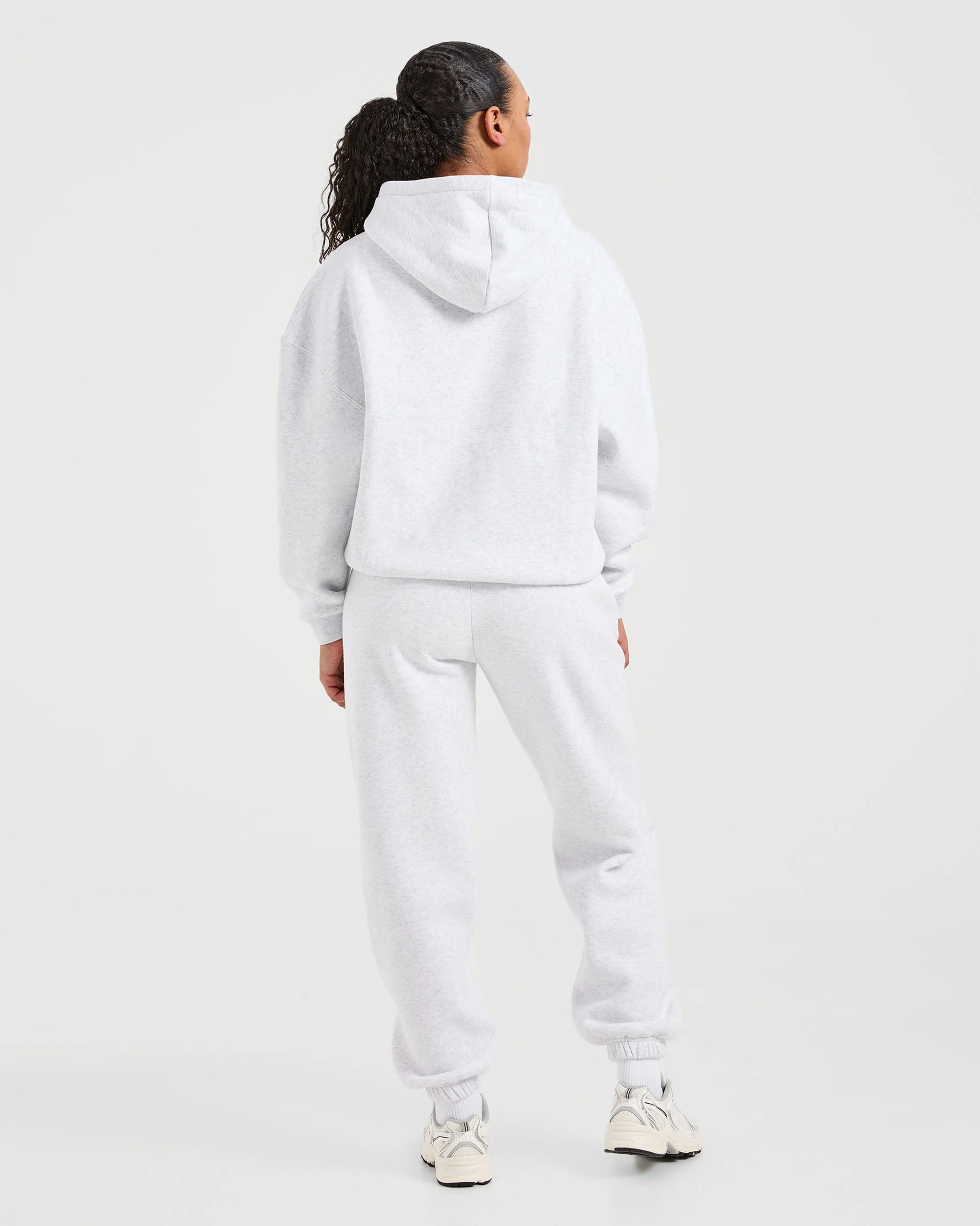 Classic Plush Oversized Hoodie - Heather Grey - Image 4