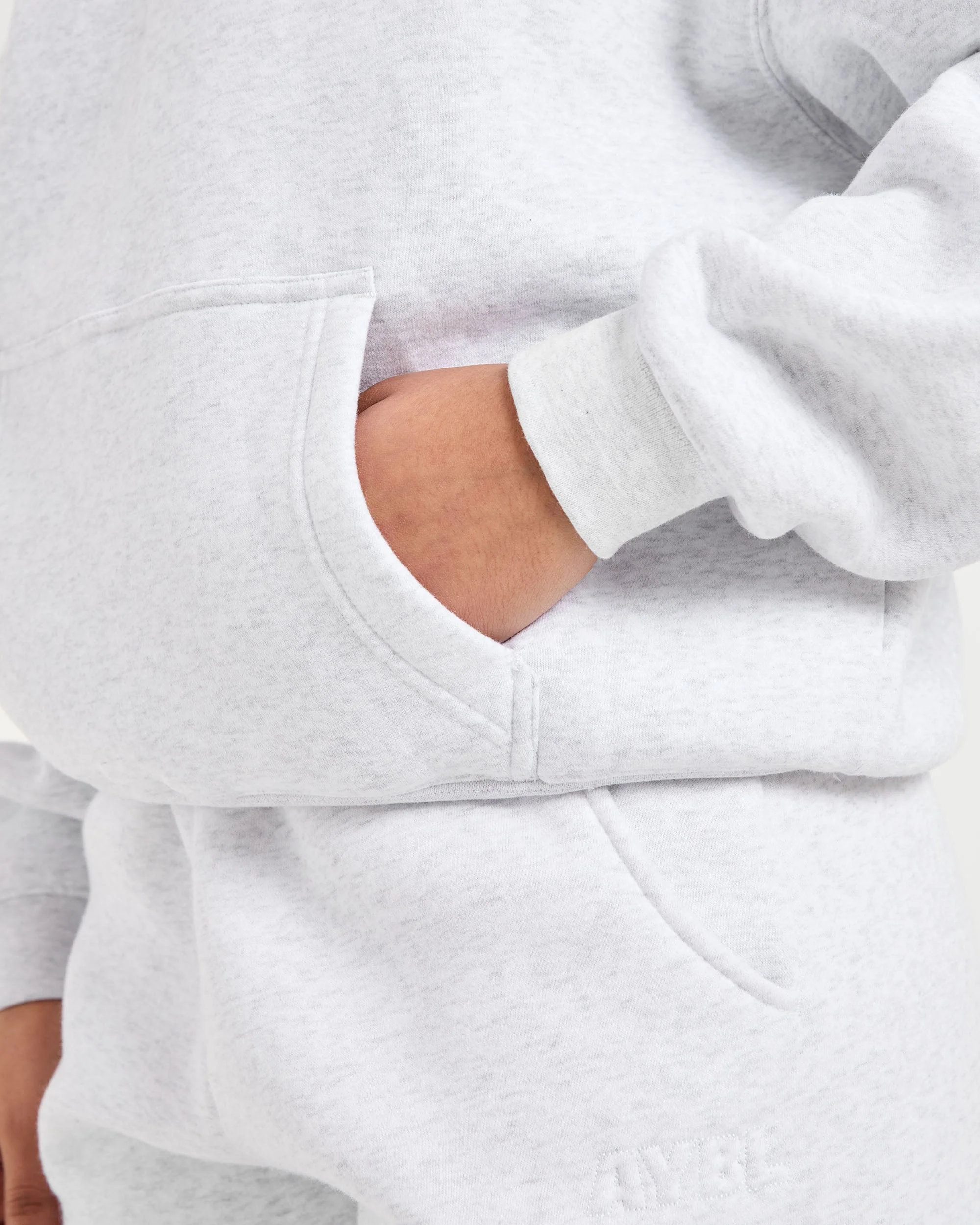 Classic Plush Oversized Hoodie - Heather Grey - Image 6
