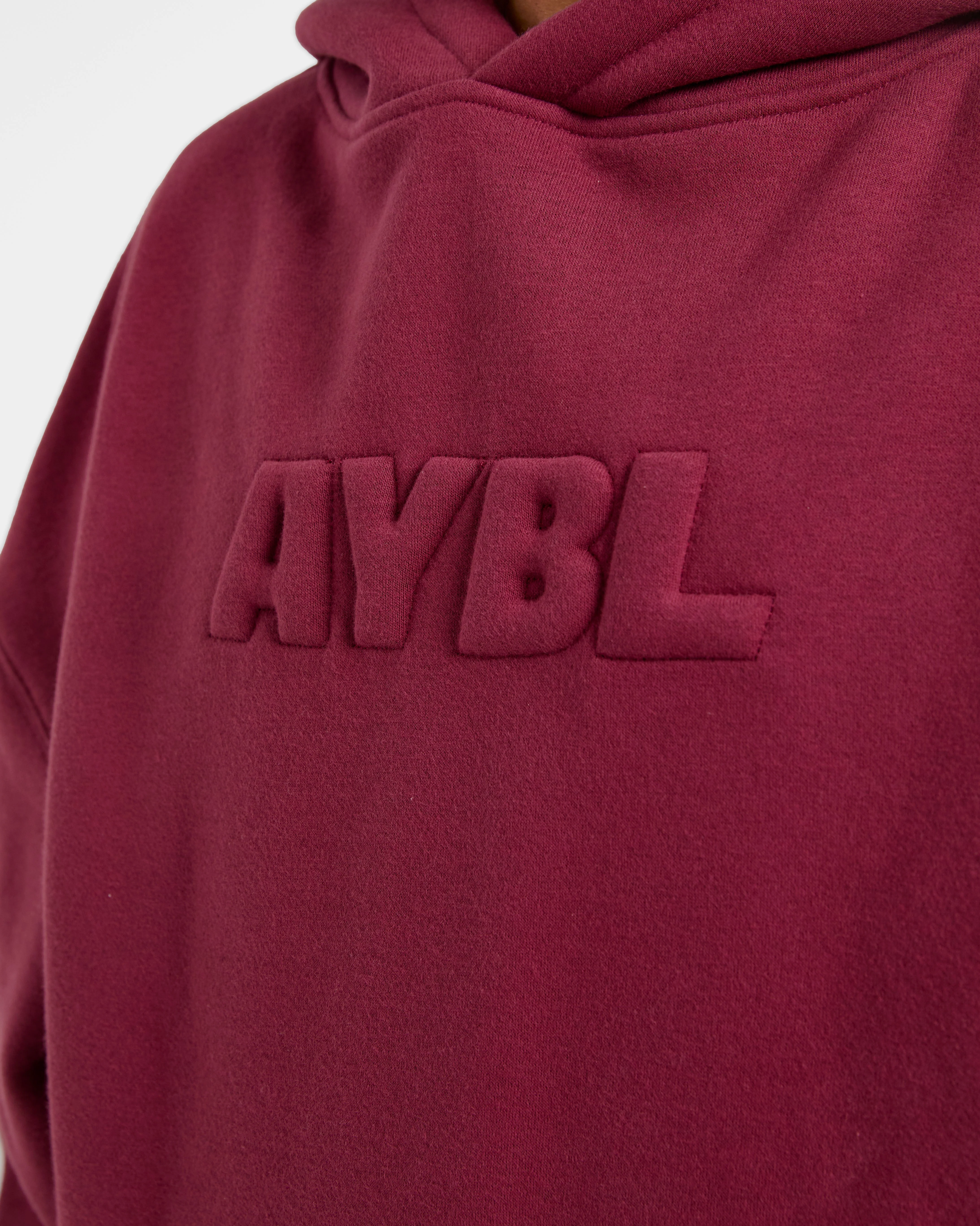 Classic Plush Oversized Hoodie - Muted Raspberry - Image 5