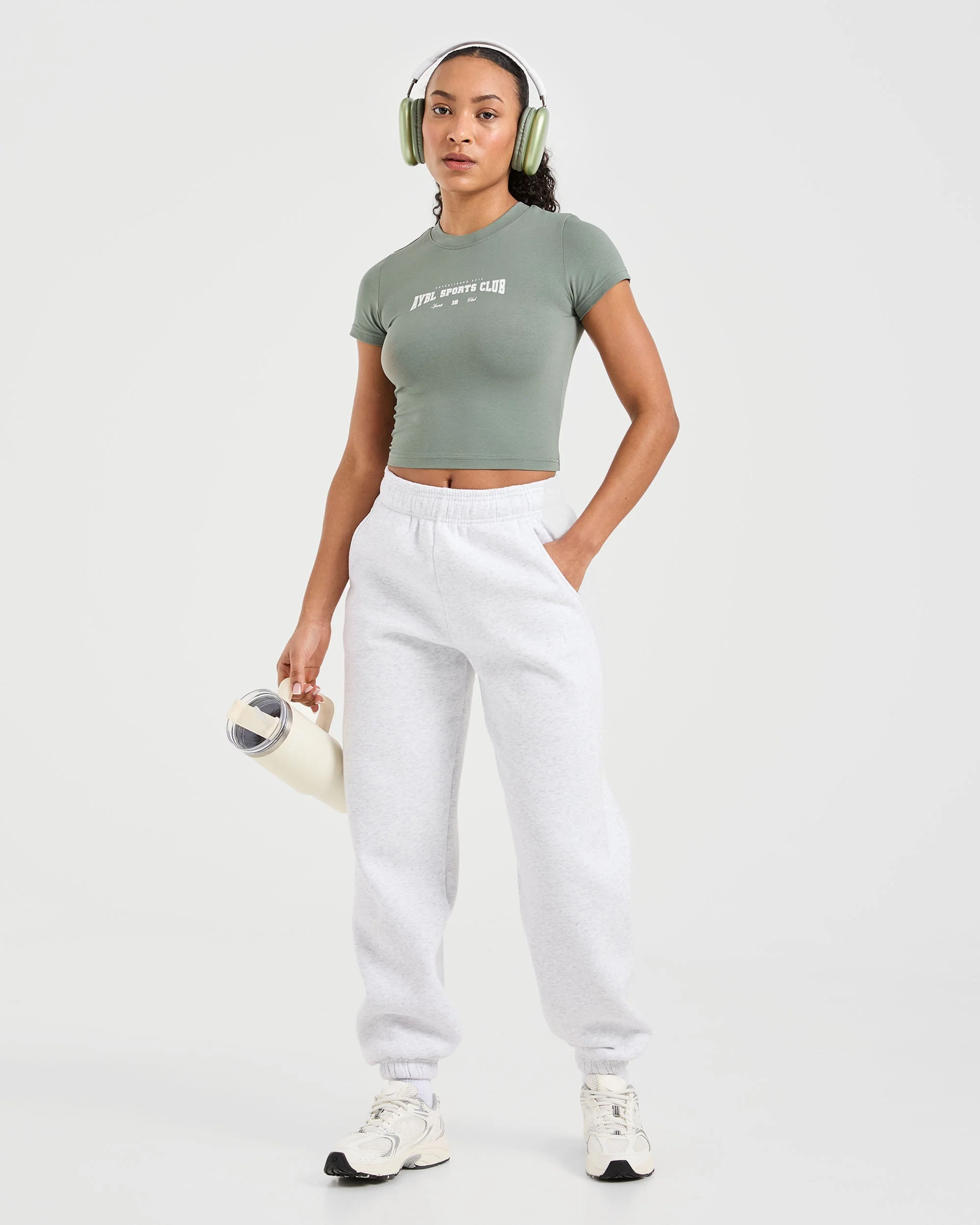 Classic Plush Oversized Joggers - Heather Grey - Image 8