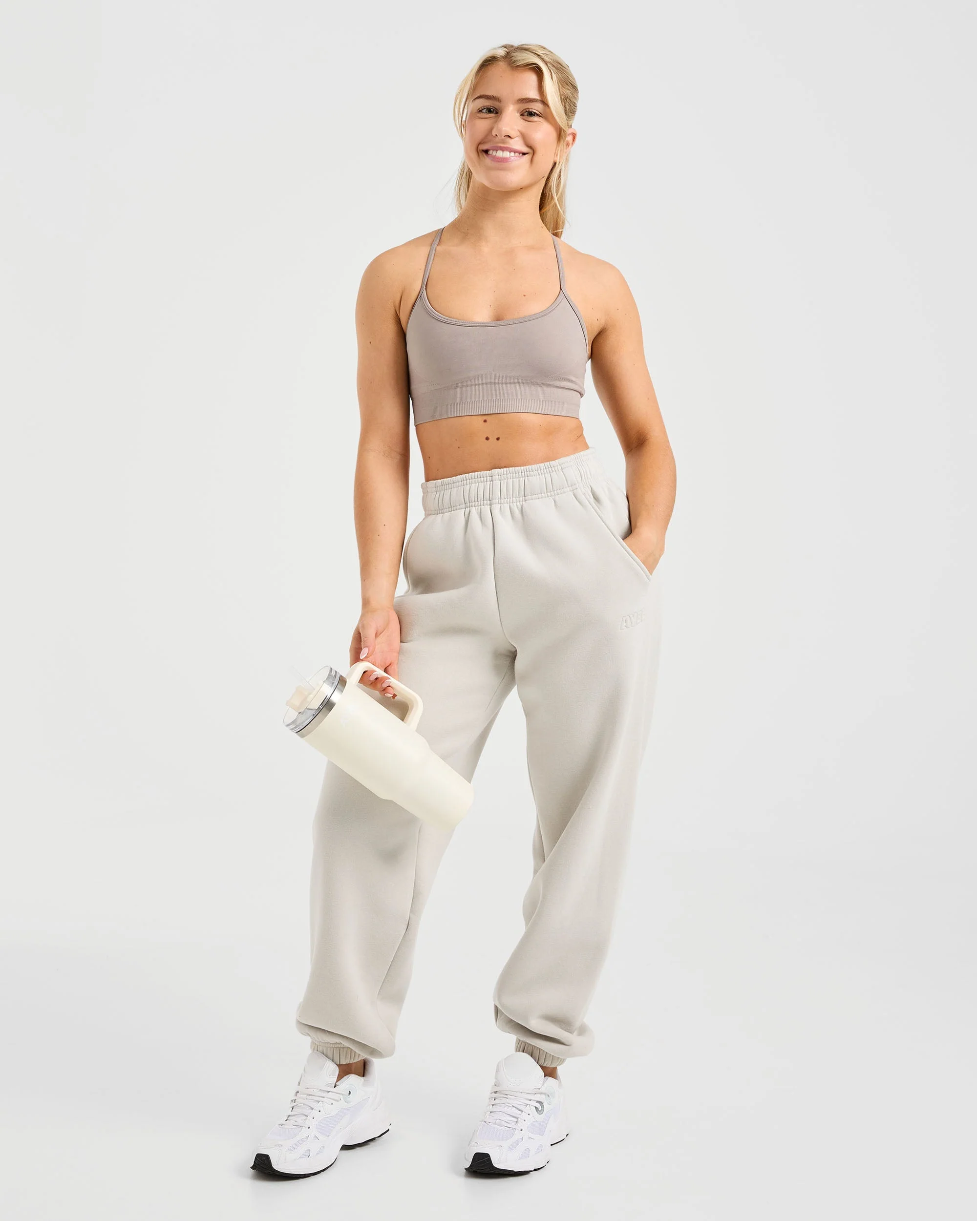 Classic Plush Oversized Joggers - Sand - Image 7