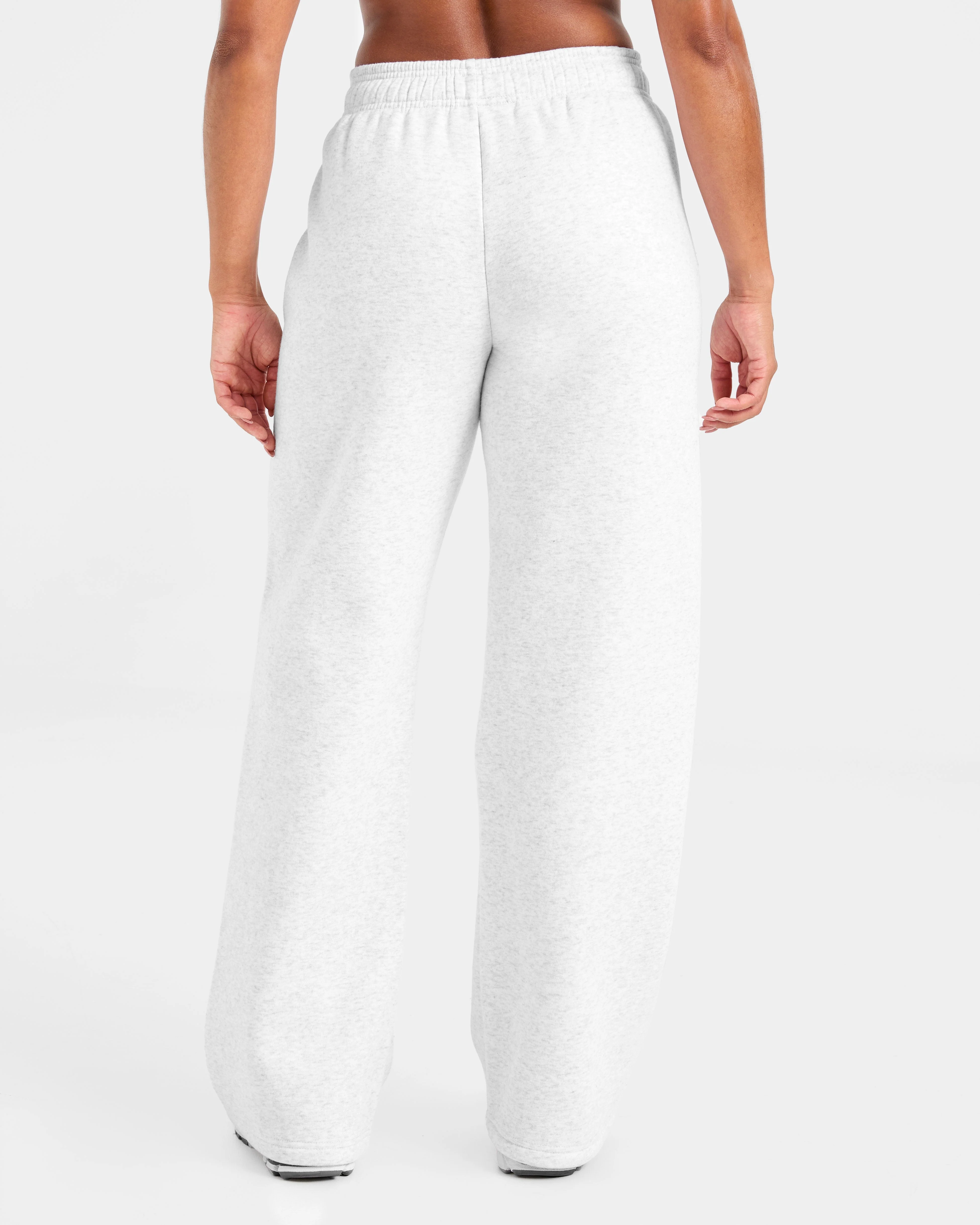Classic Plush Oversized Straight Leg Joggers - Heather Grey - Image 2