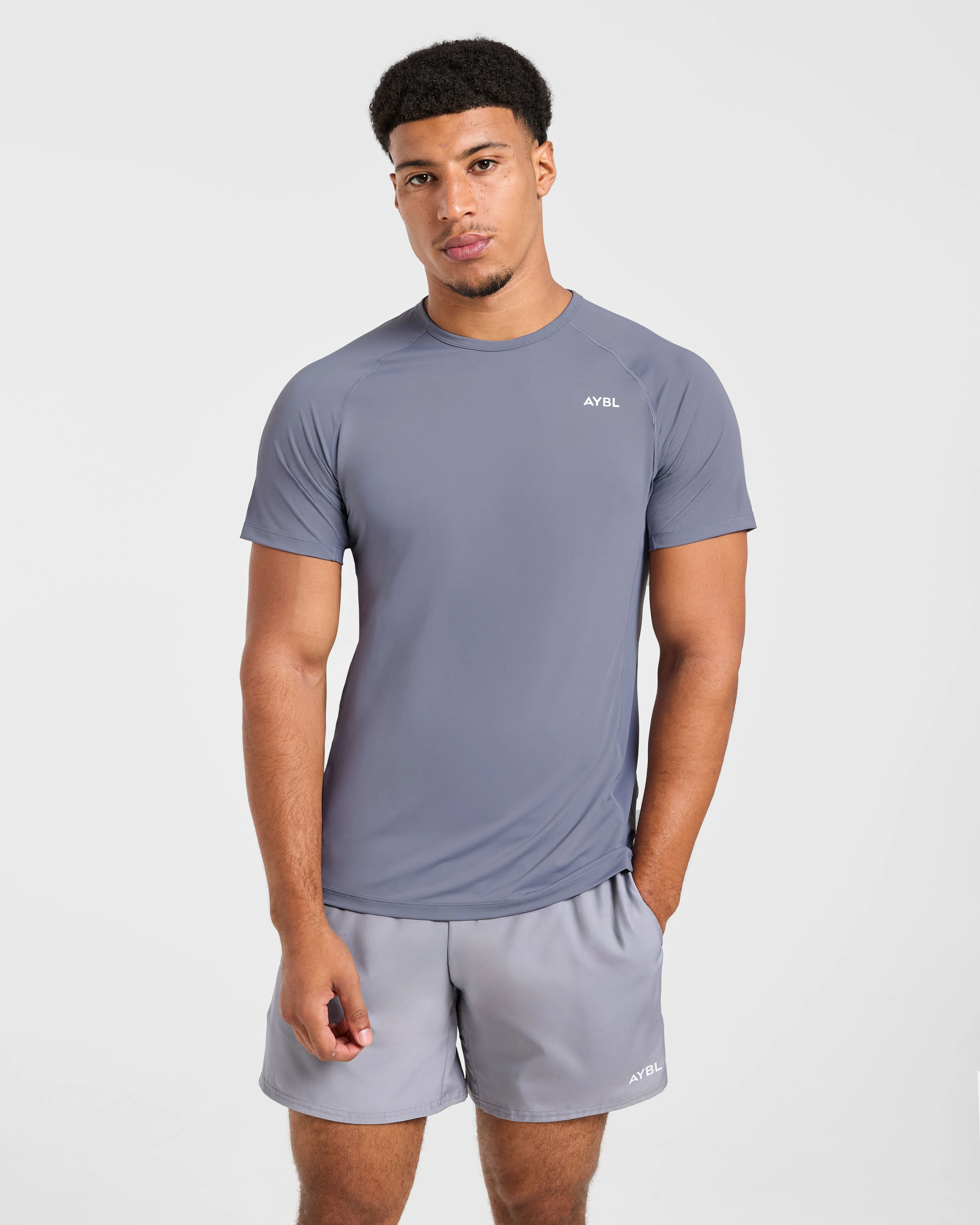 Compression Relaxed T Shirt - Slate Grey