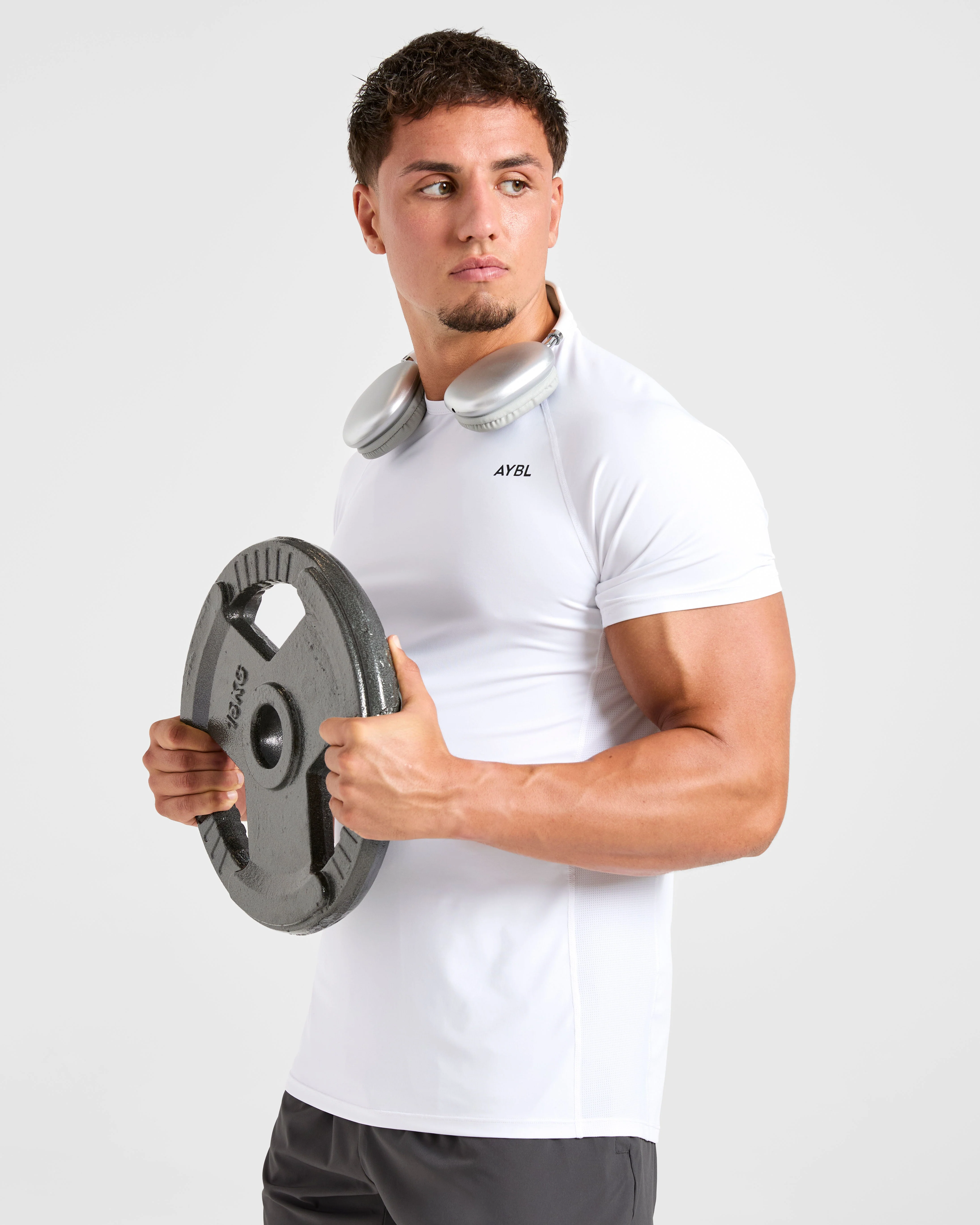 Compression Relaxed T Shirt - White - Image 8
