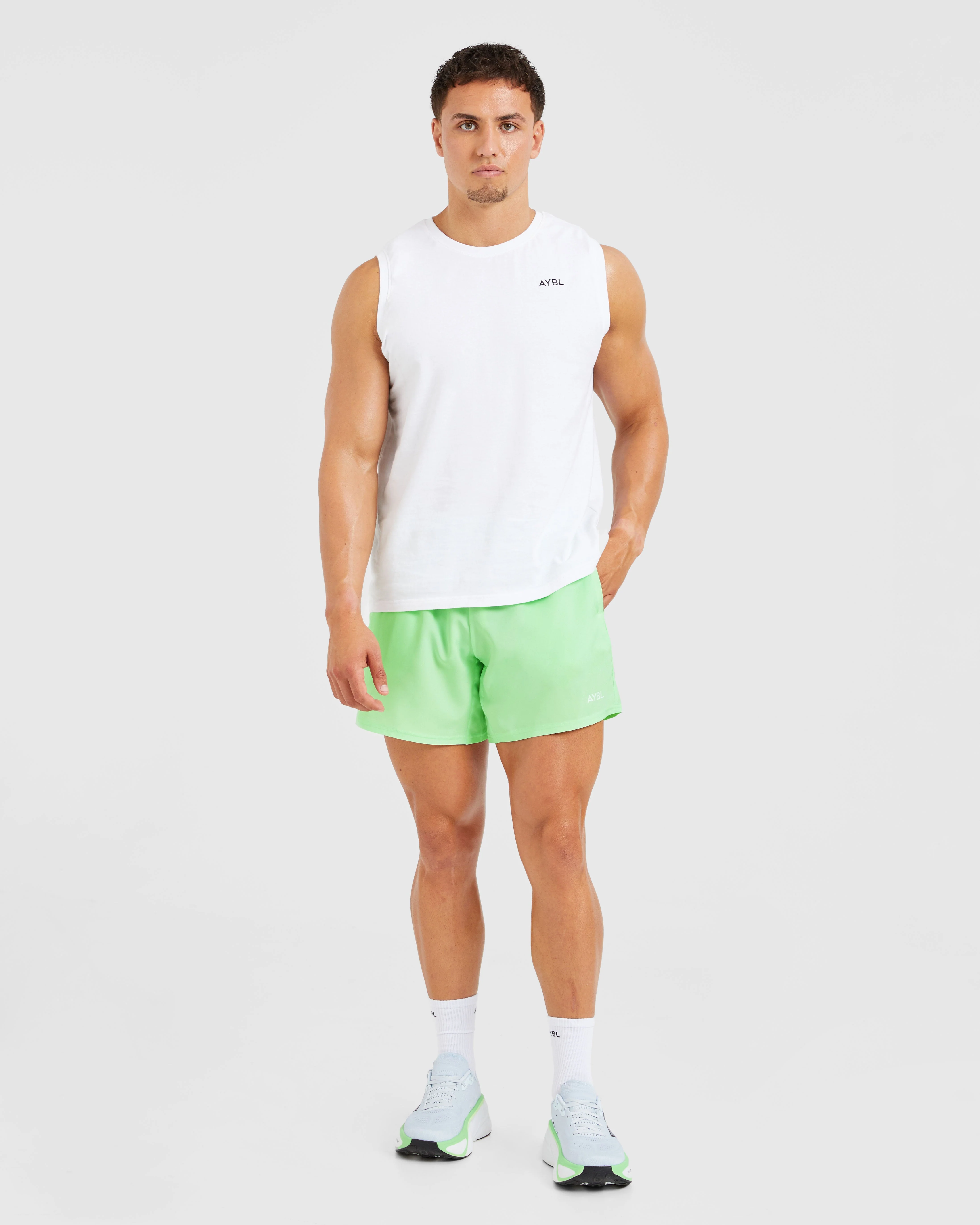 Core 5" Shorts - Lime Green - Image 3