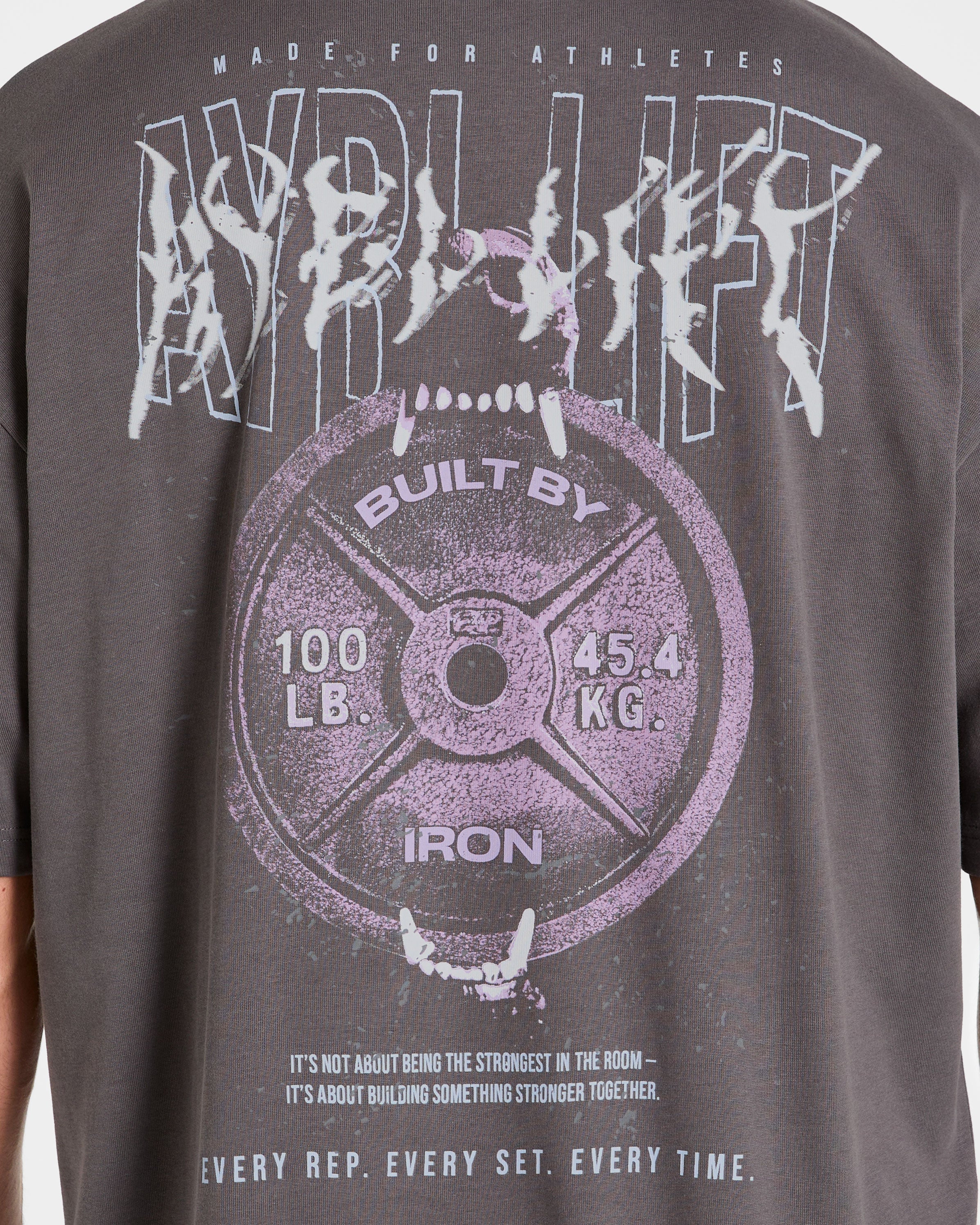 Doberman Strength Oversized T Shirt - Storm Grey - Image 6