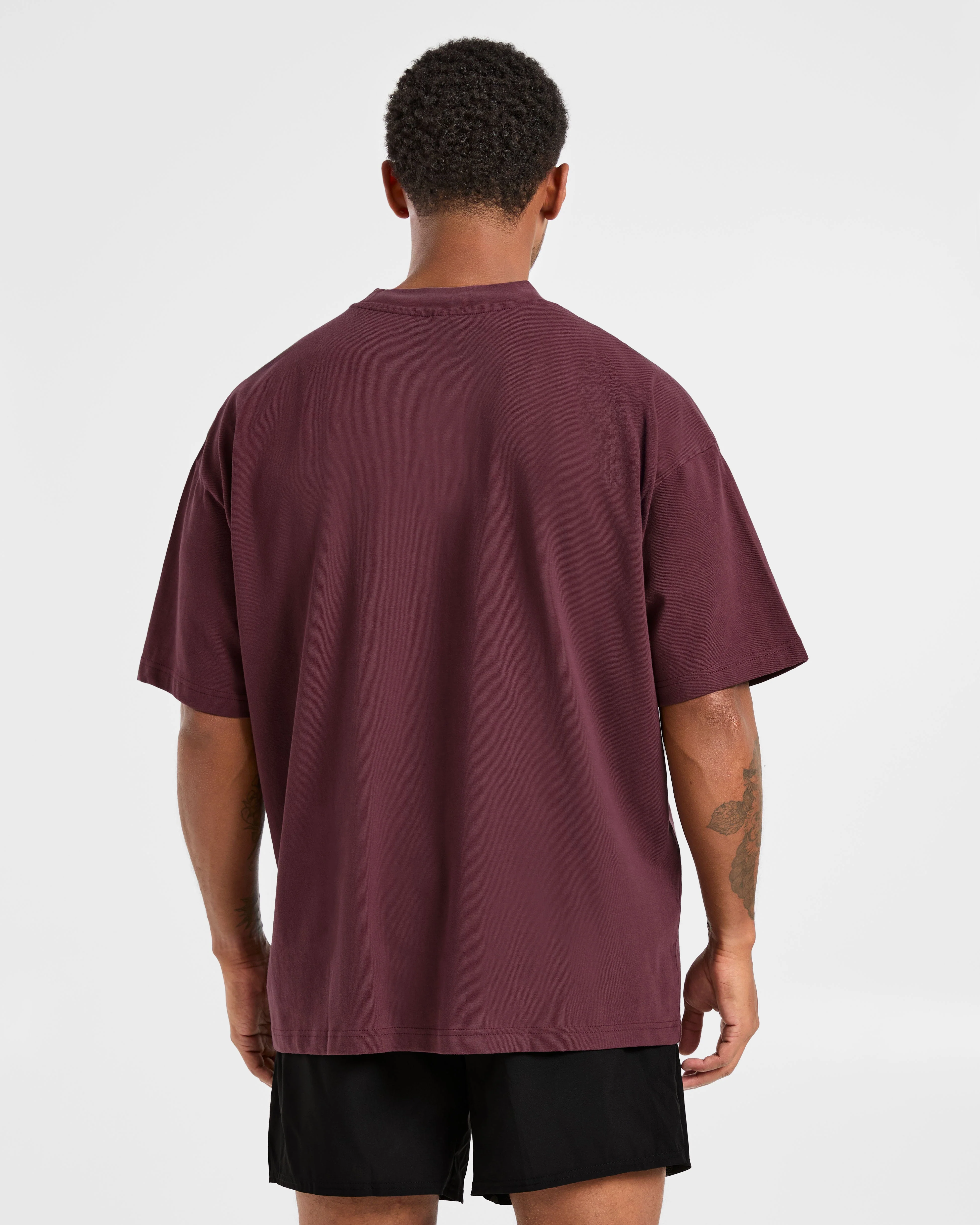 Elite Oversized T Shirt- Dusty Plum - Image 2