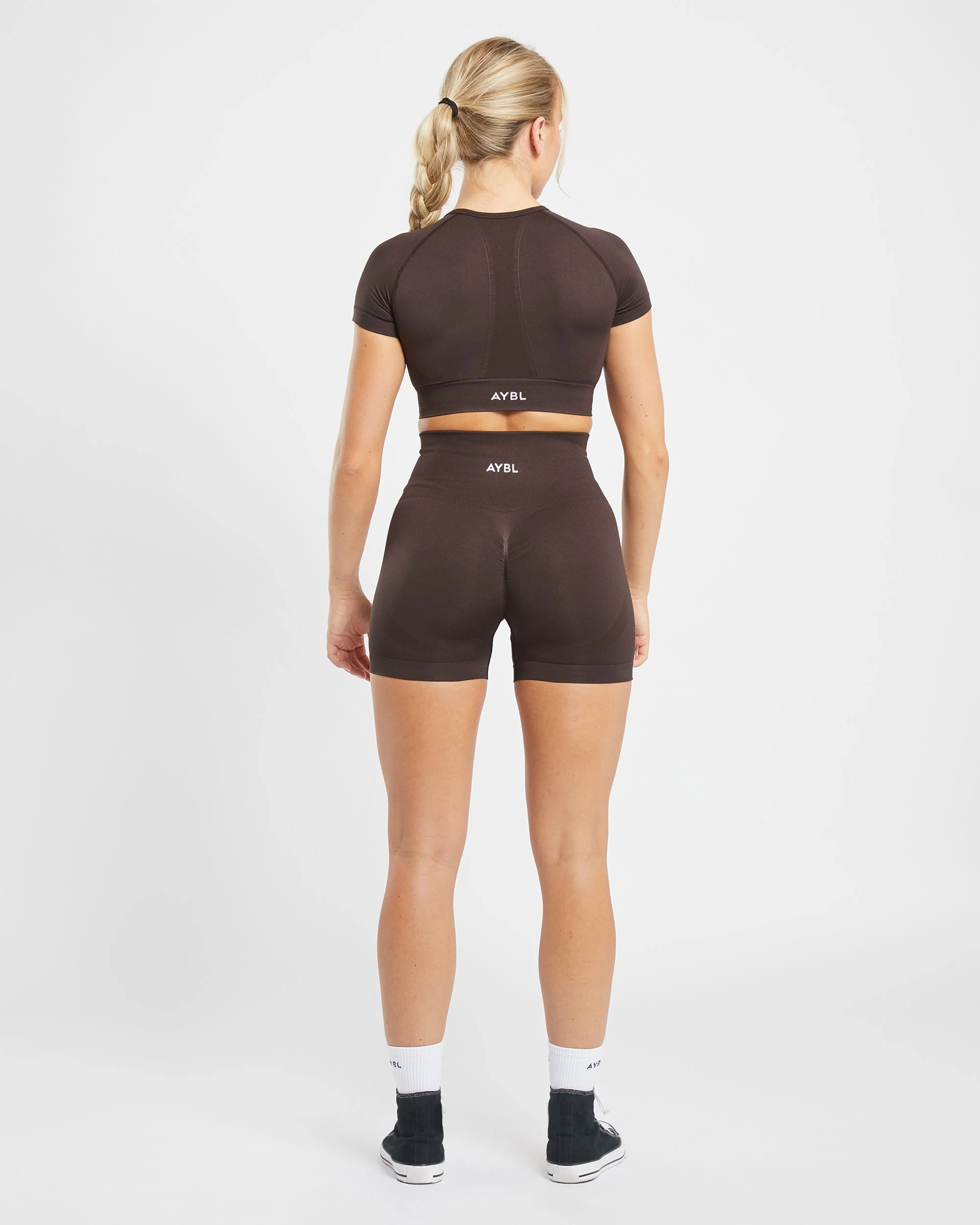 Empower Seamless Crop Top - Cocoa Brown - Image 4