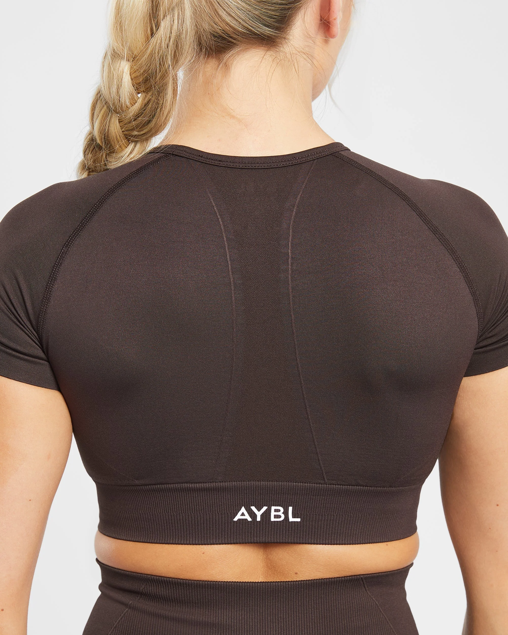 Empower Seamless Crop Top - Cocoa Brown - Image 6