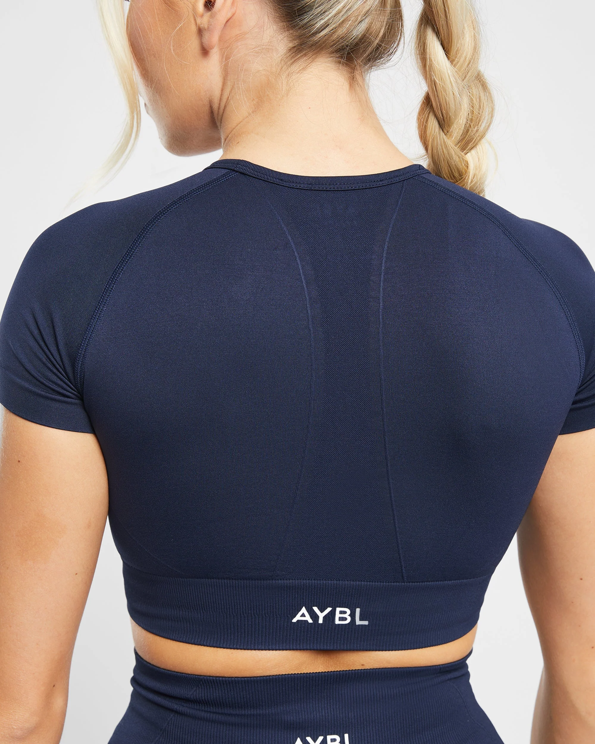 Empower Seamless Crop Top - Navy - Image 6