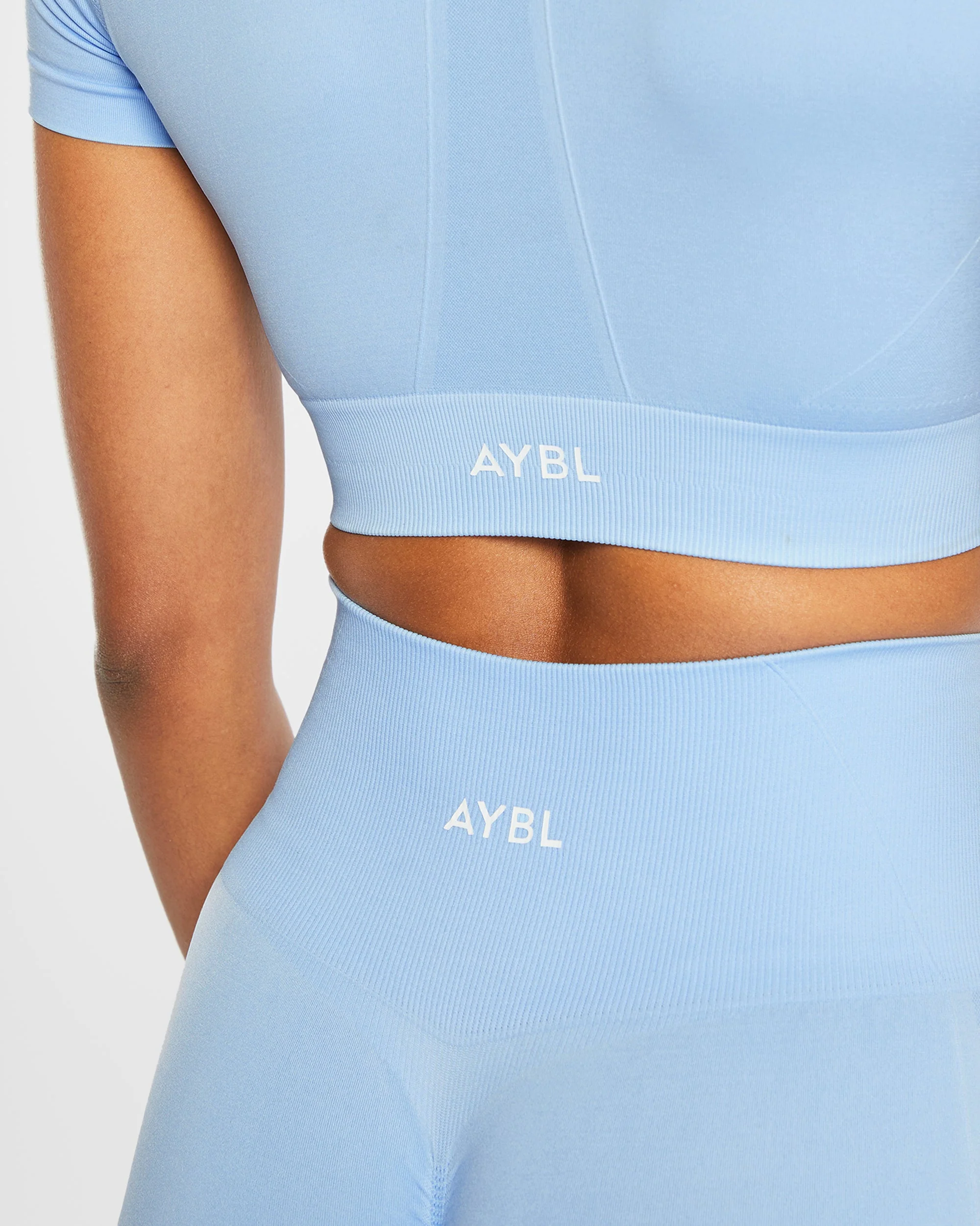 Empower Seamless Crop Top - Sky Blue - Image 6