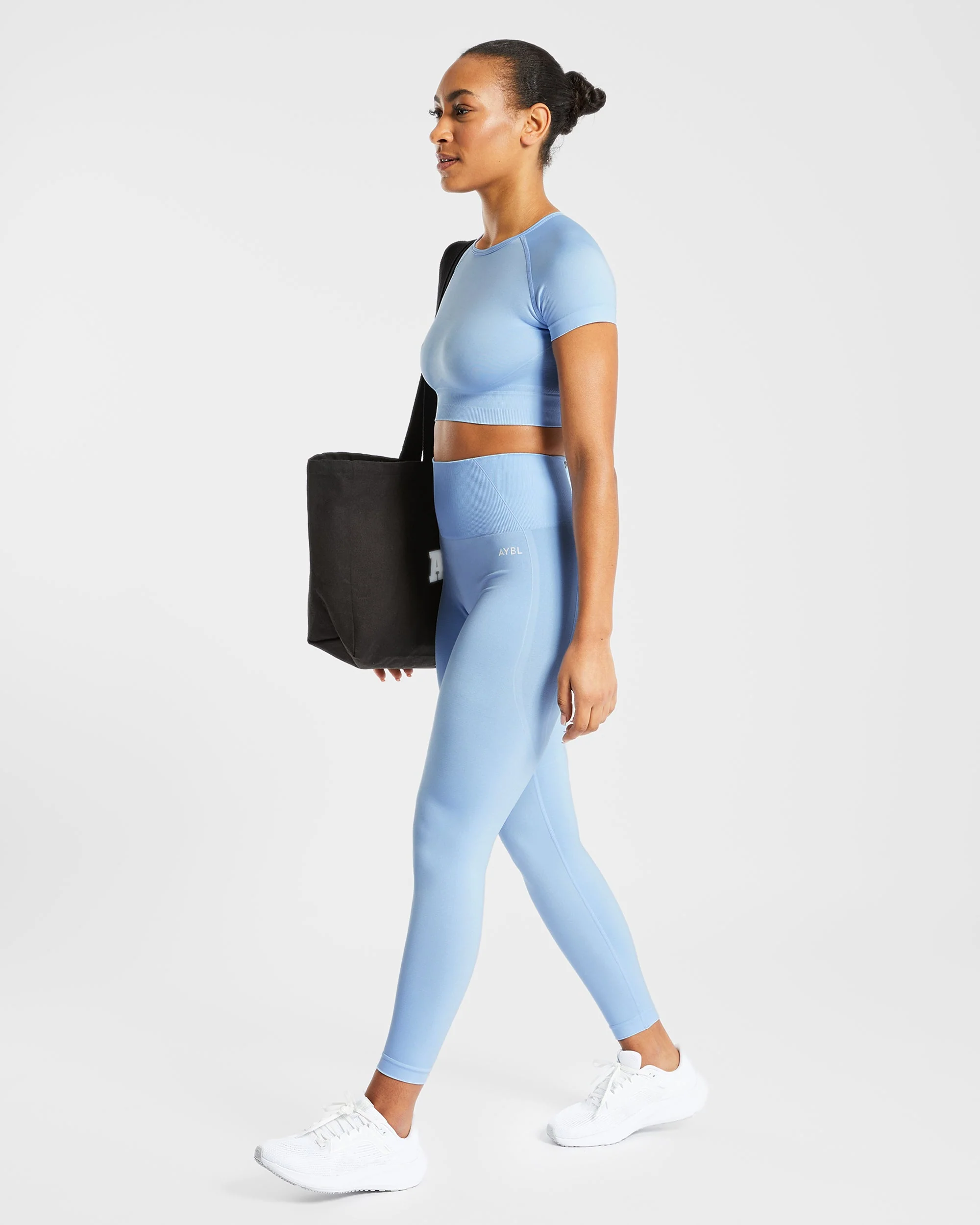 Empower Seamless Crop Top - Sky Blue - Image 8
