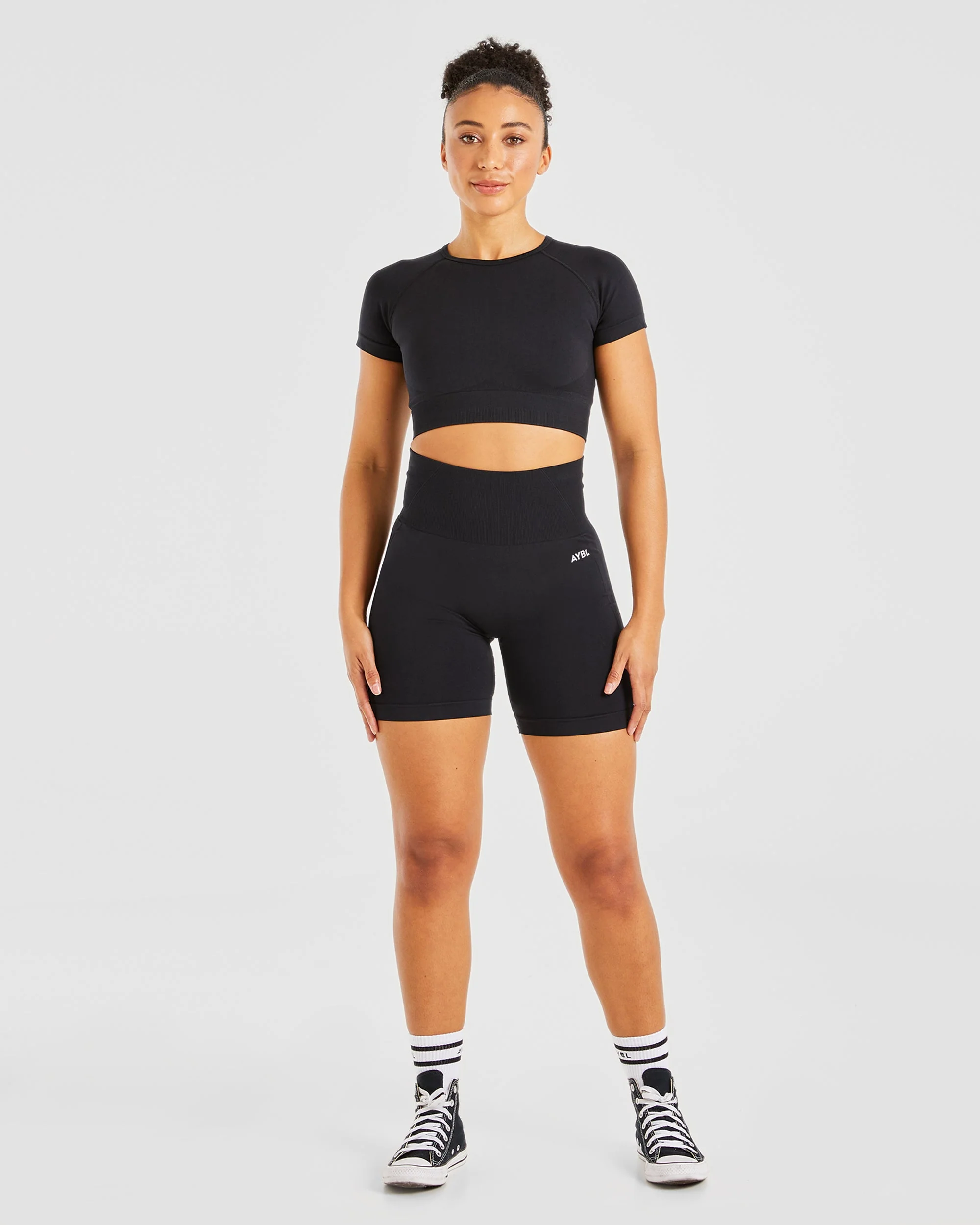 Empower Seamless Cycling Shorts - Black - Image 3