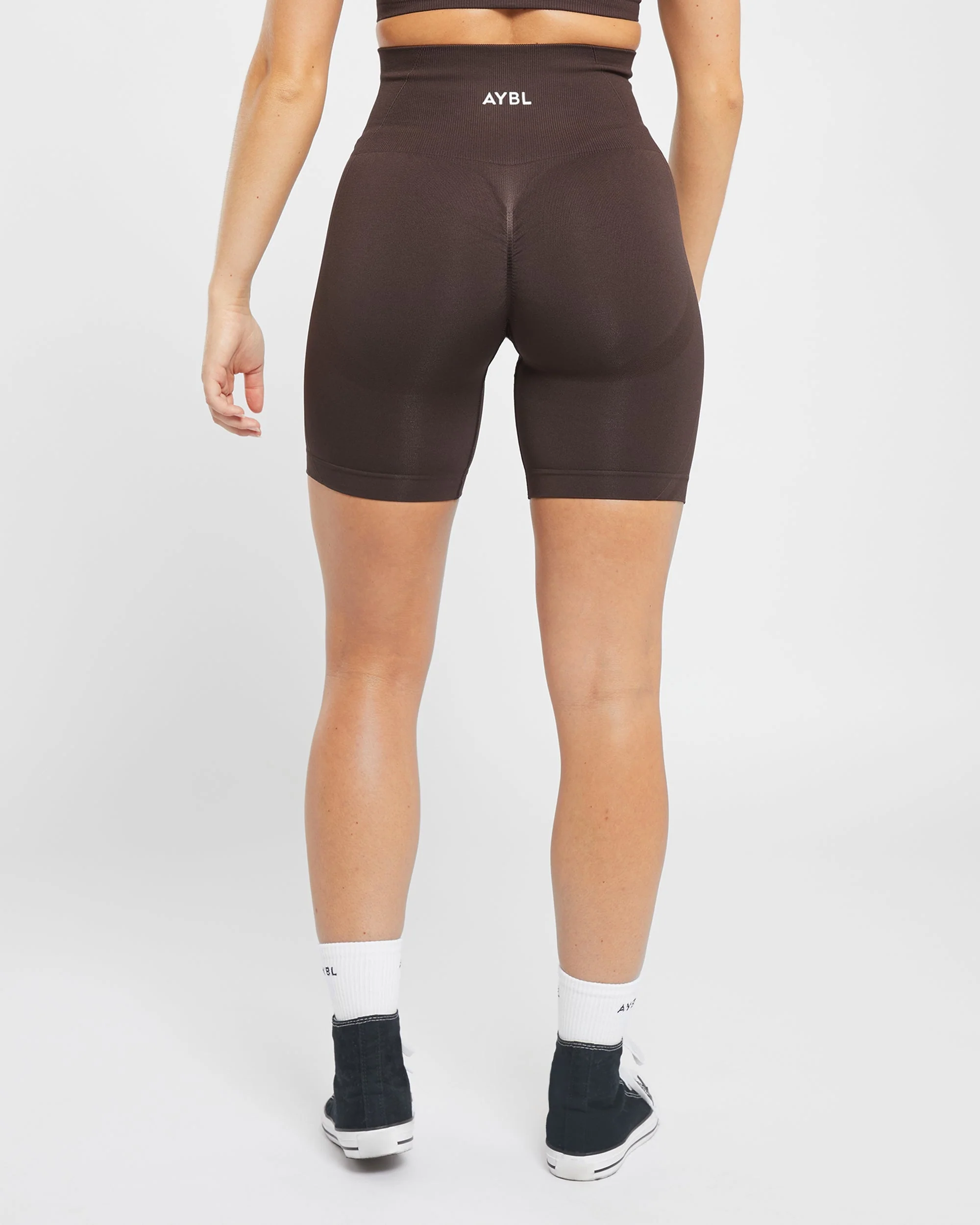 Empower Seamless Cycling Shorts - Cocoa Brown - Image 2