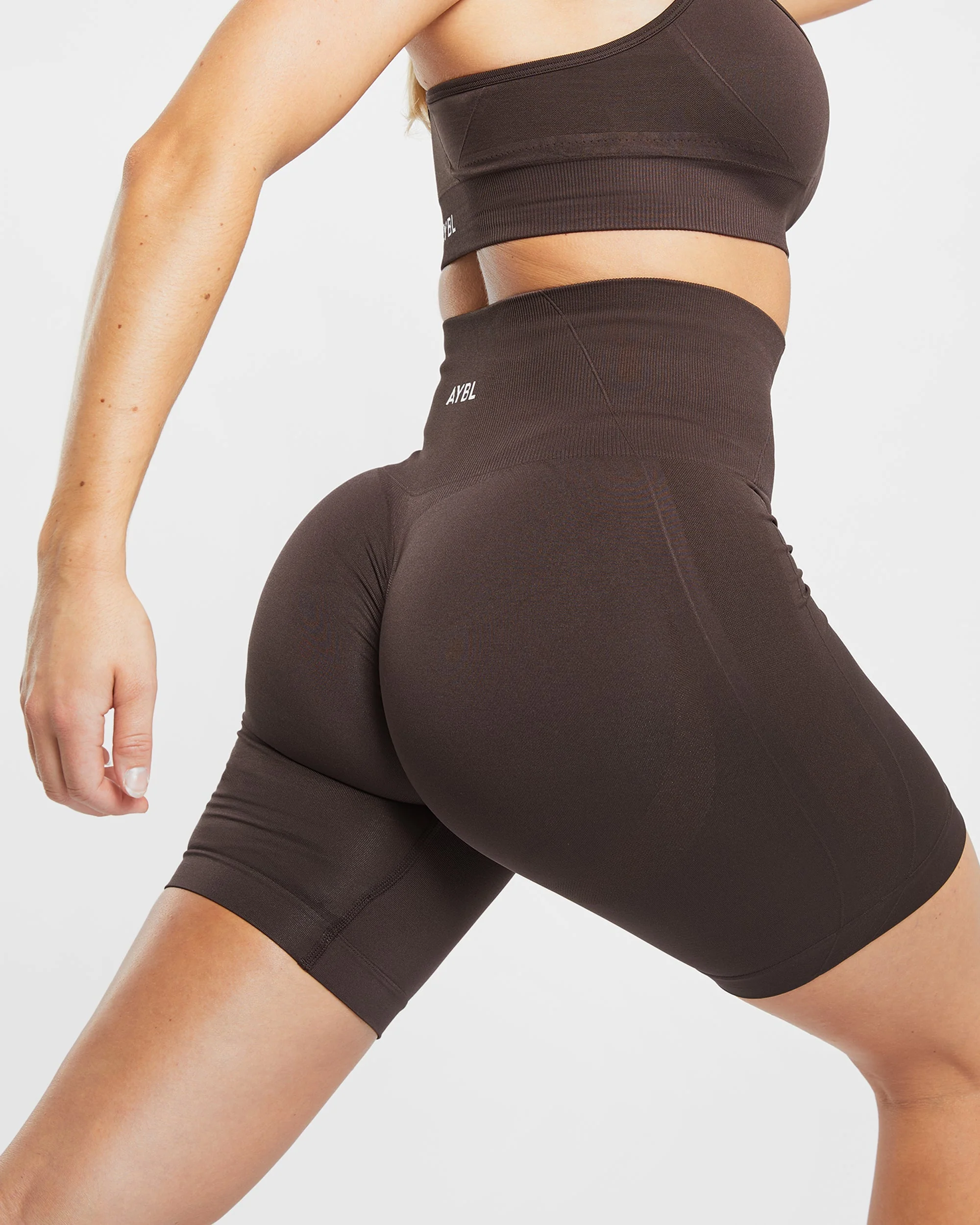 Empower Seamless Cycling Shorts - Cocoa Brown - Image 6