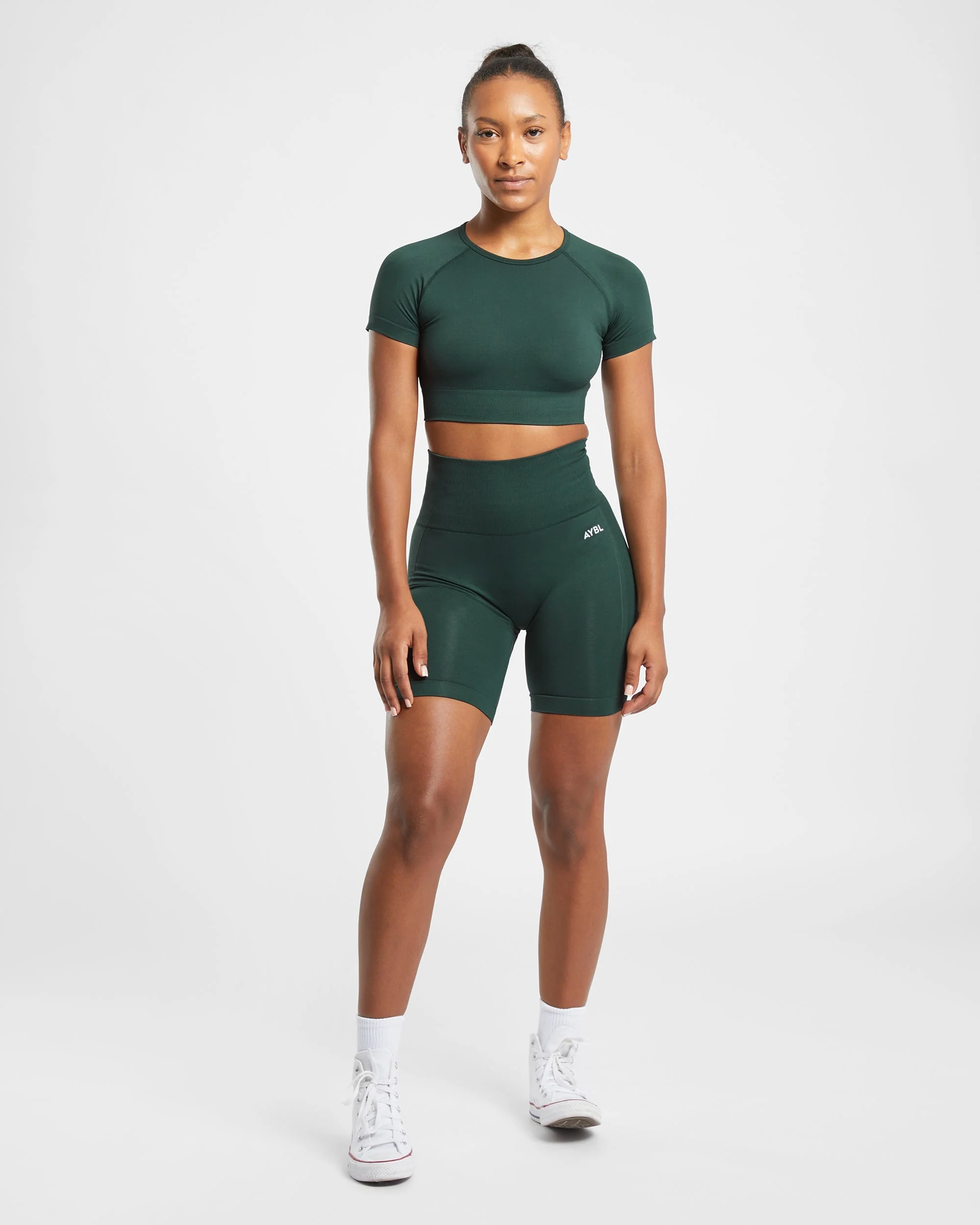 Empower Seamless Cycling Shorts - Dark Green - Image 3