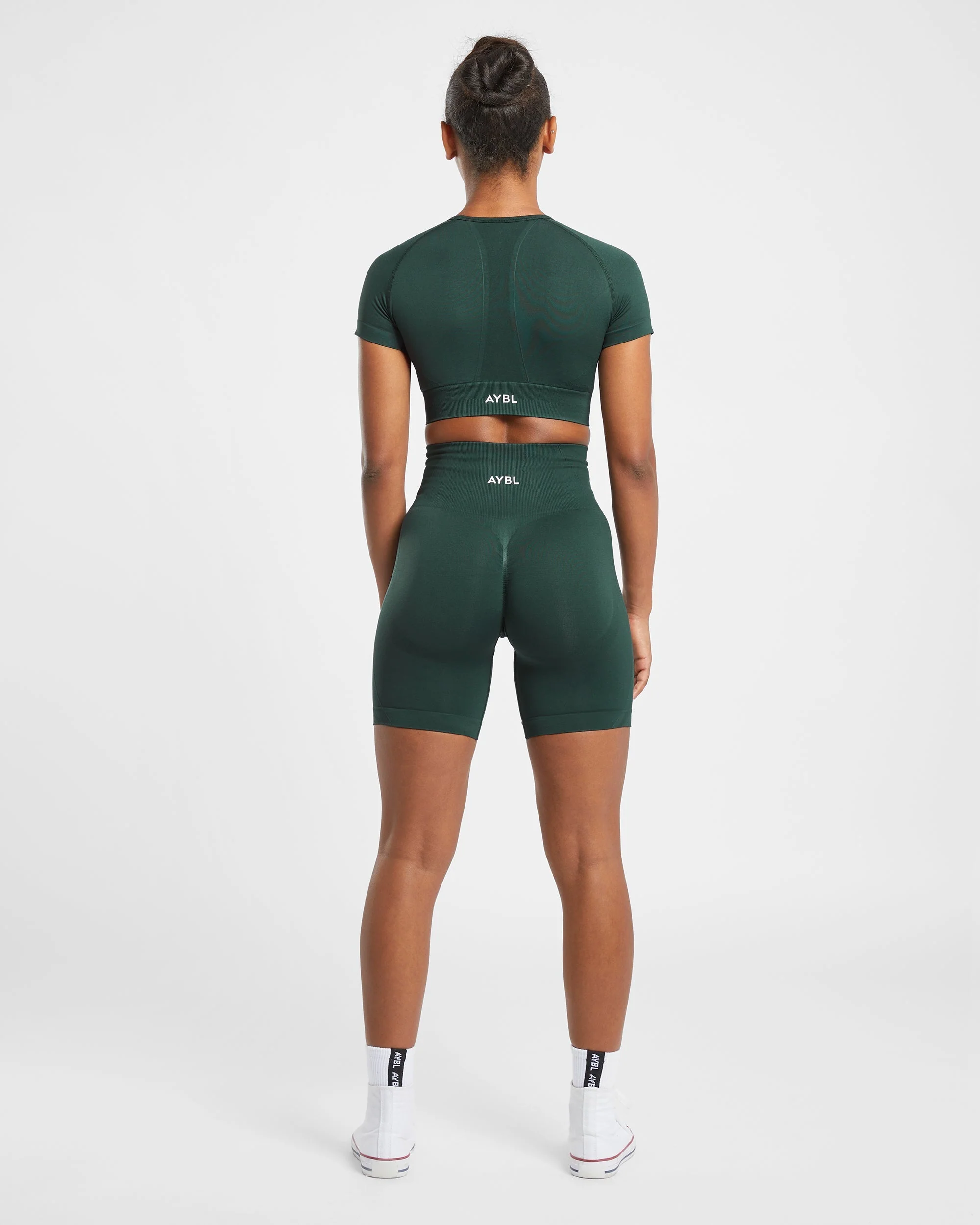 Empower Seamless Cycling Shorts - Dark Green - Image 4