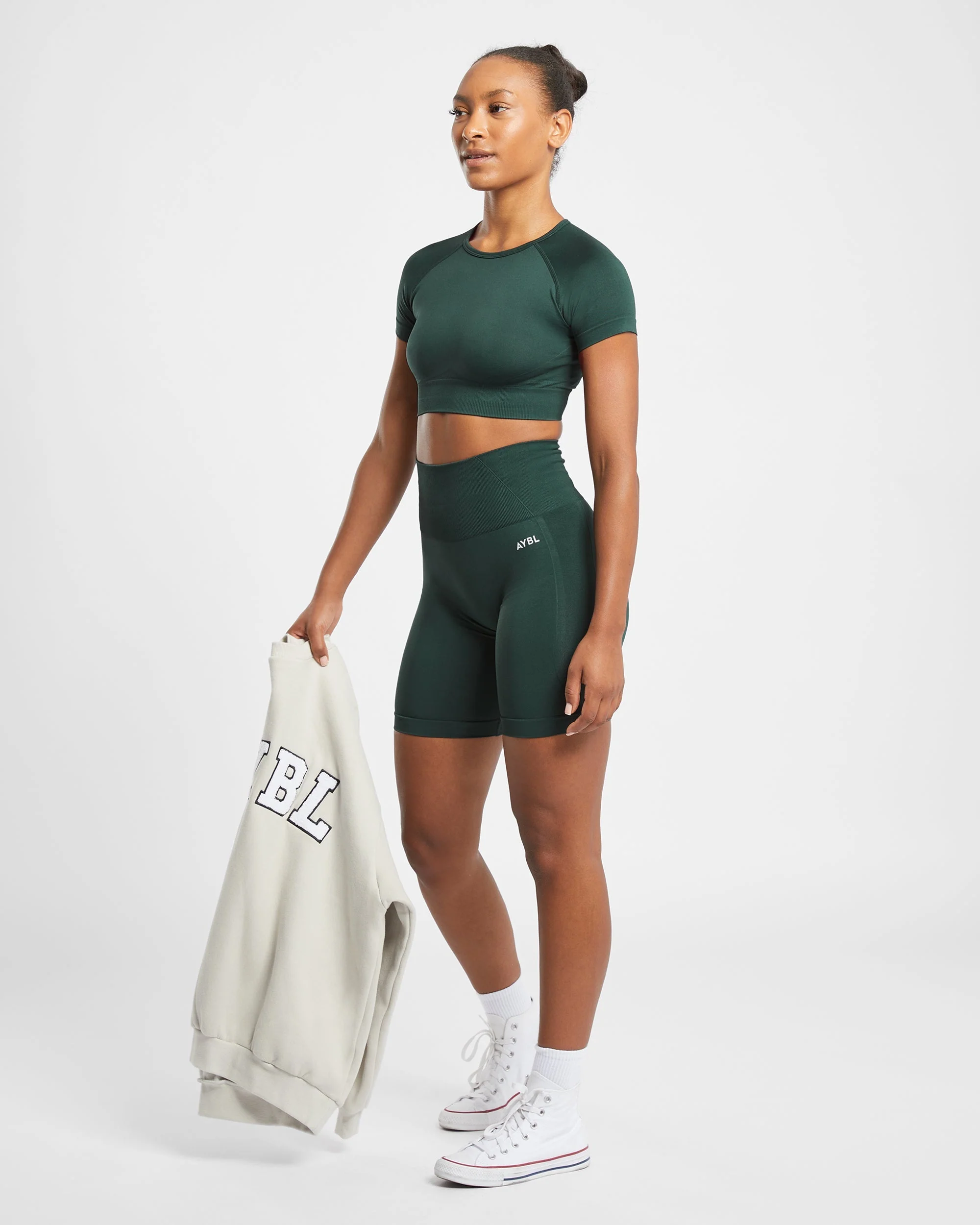 Empower Seamless Cycling Shorts - Dark Green - Image 8