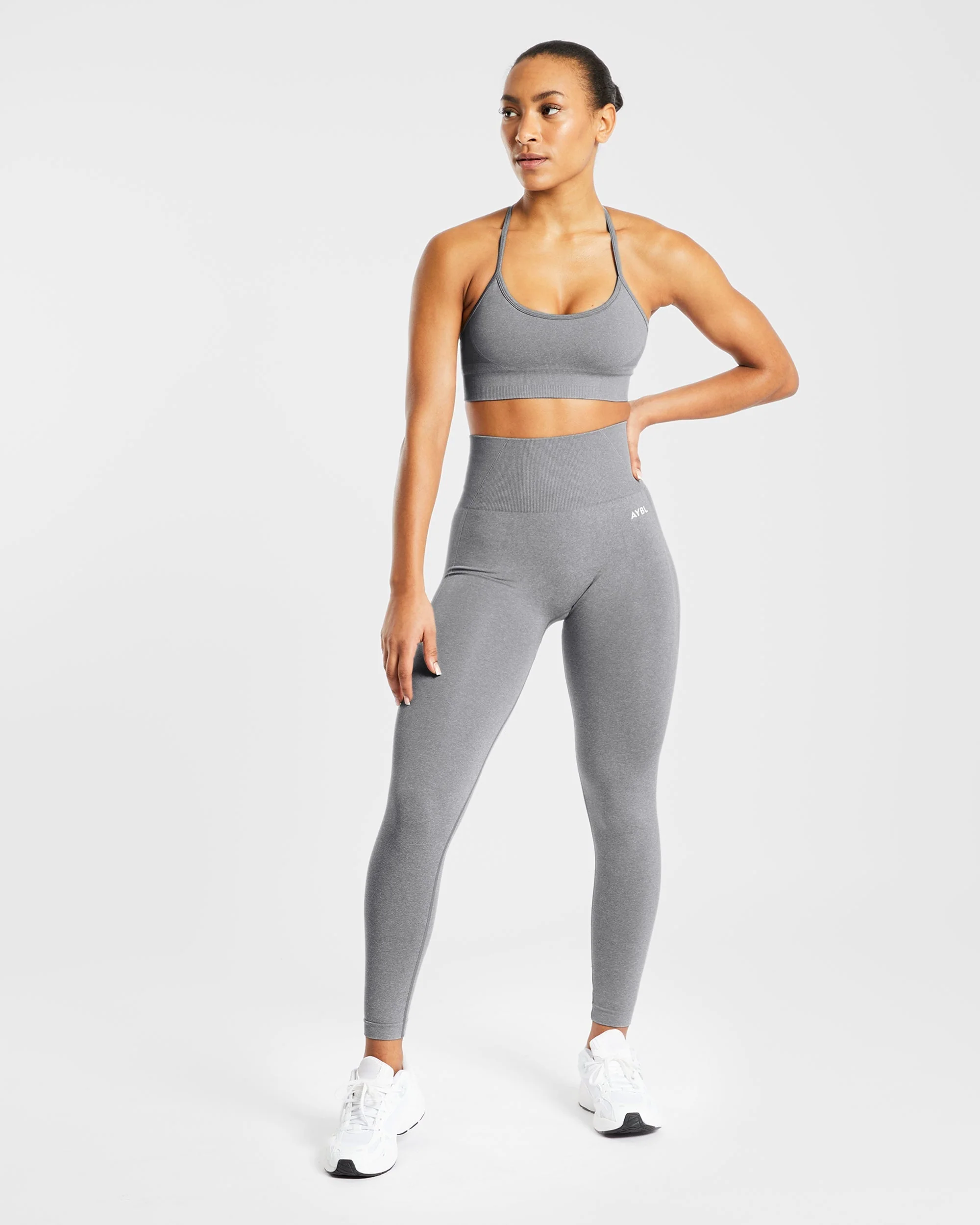 Empower Seamless Leggings - Grey Marl - Image 3