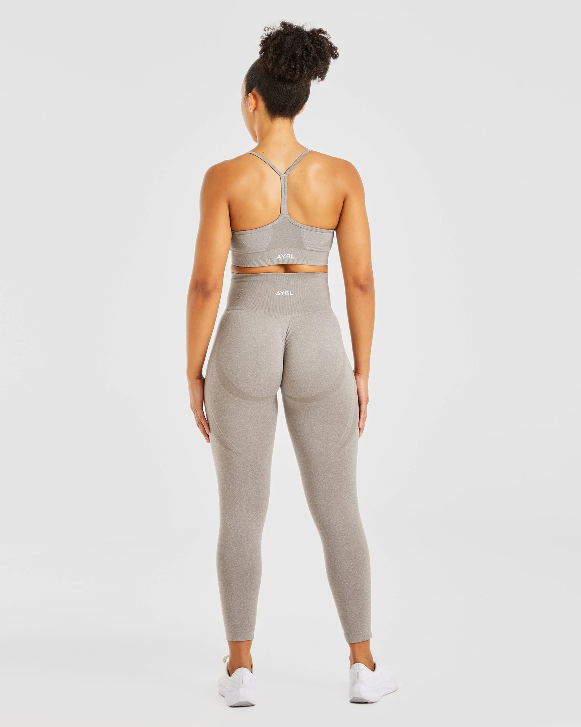 Empower Seamless Leggings - Taupe Marl - Image 4