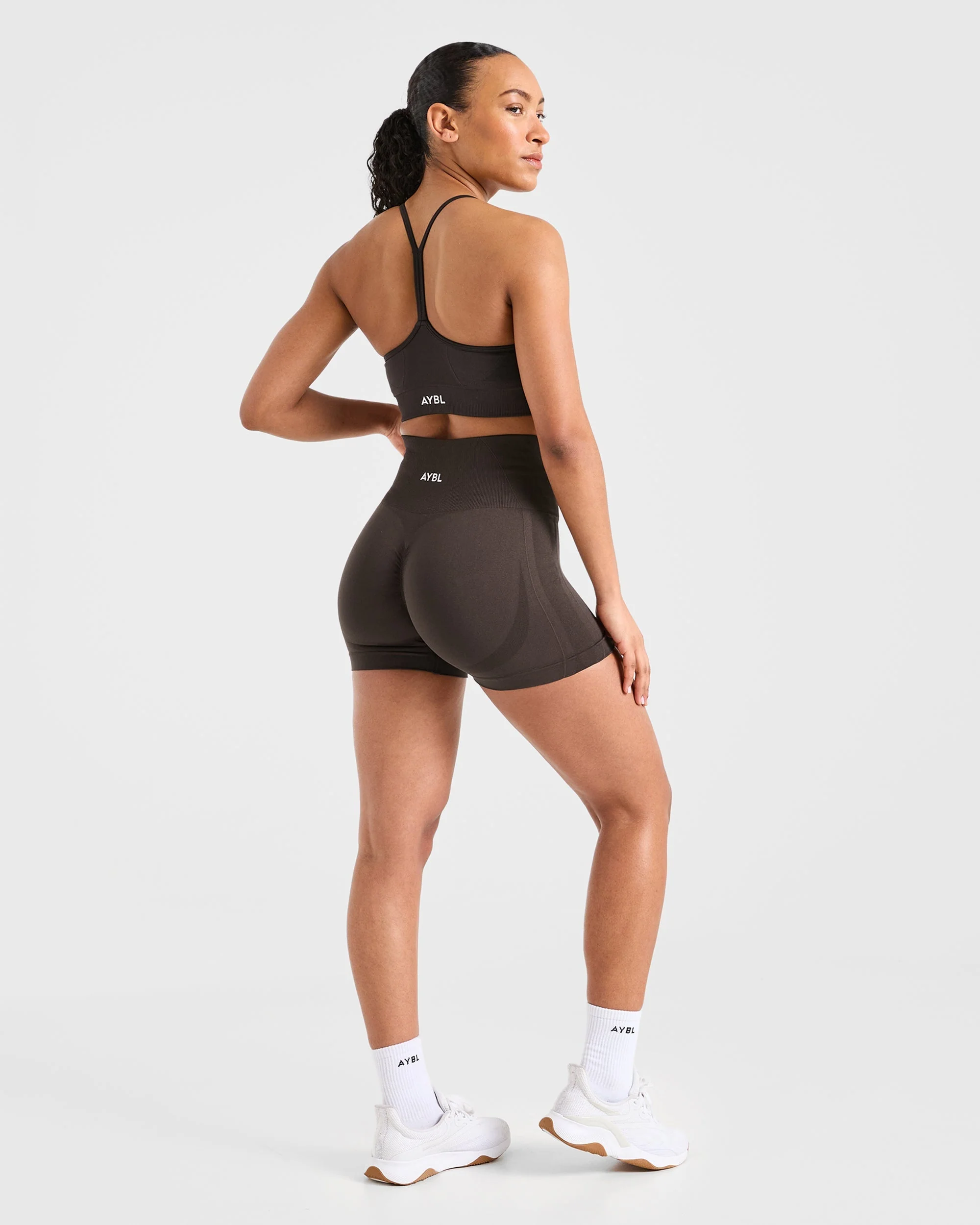 Empower Seamless Shorts - Cocoa Brown - Image 4