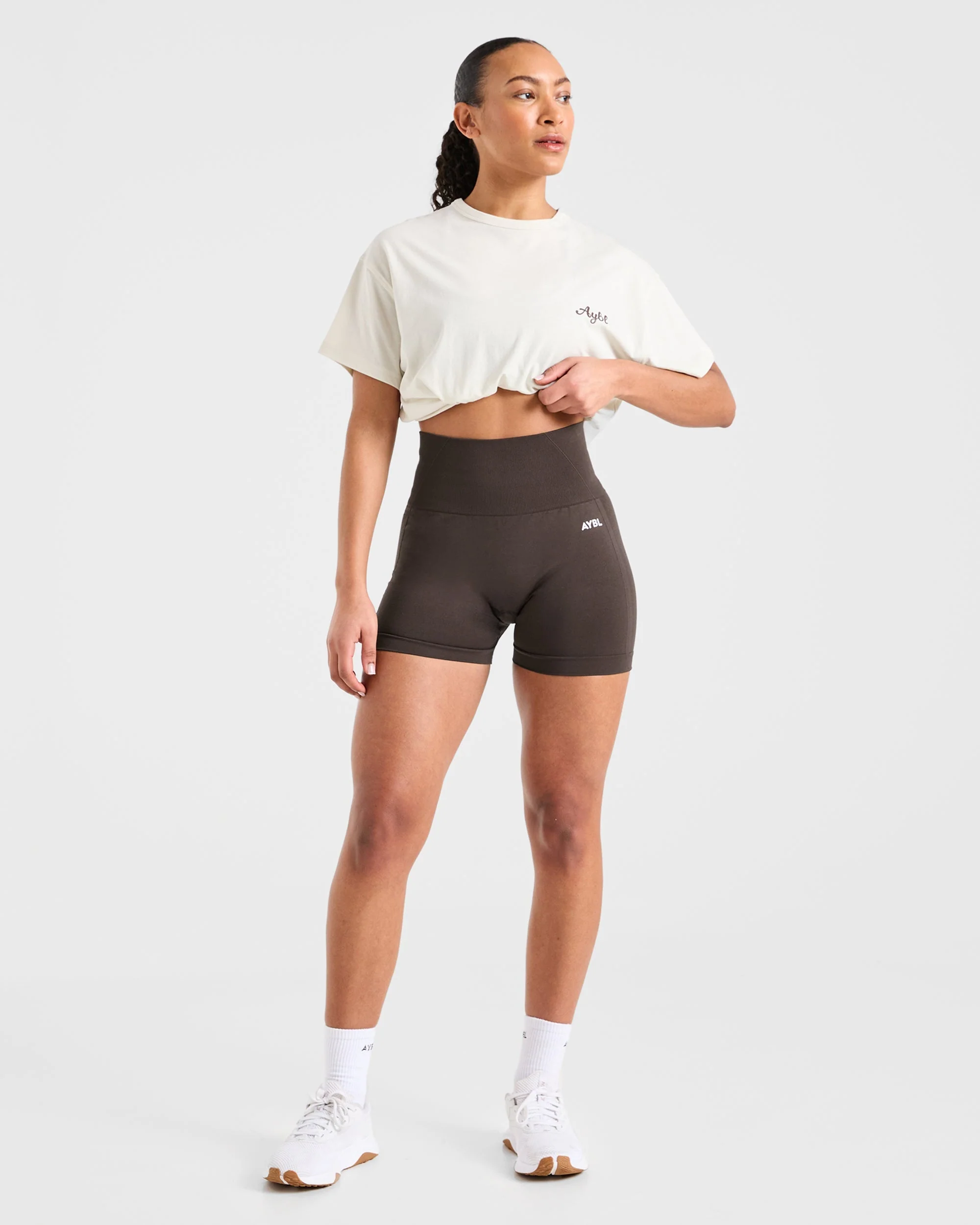 Empower Seamless Shorts - Cocoa Brown - Image 8