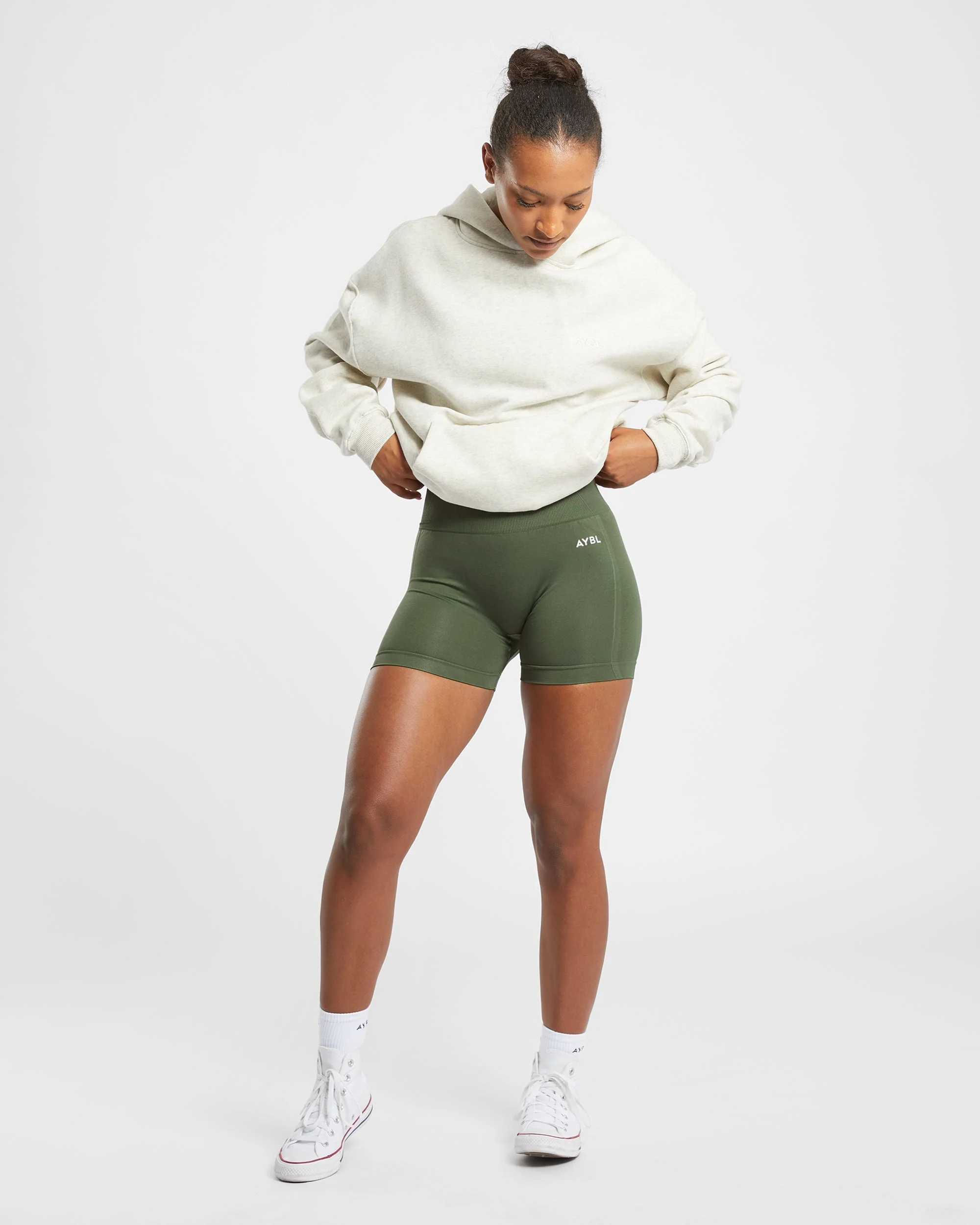 Empower Seamless Shorts - Khaki Green - Image 8